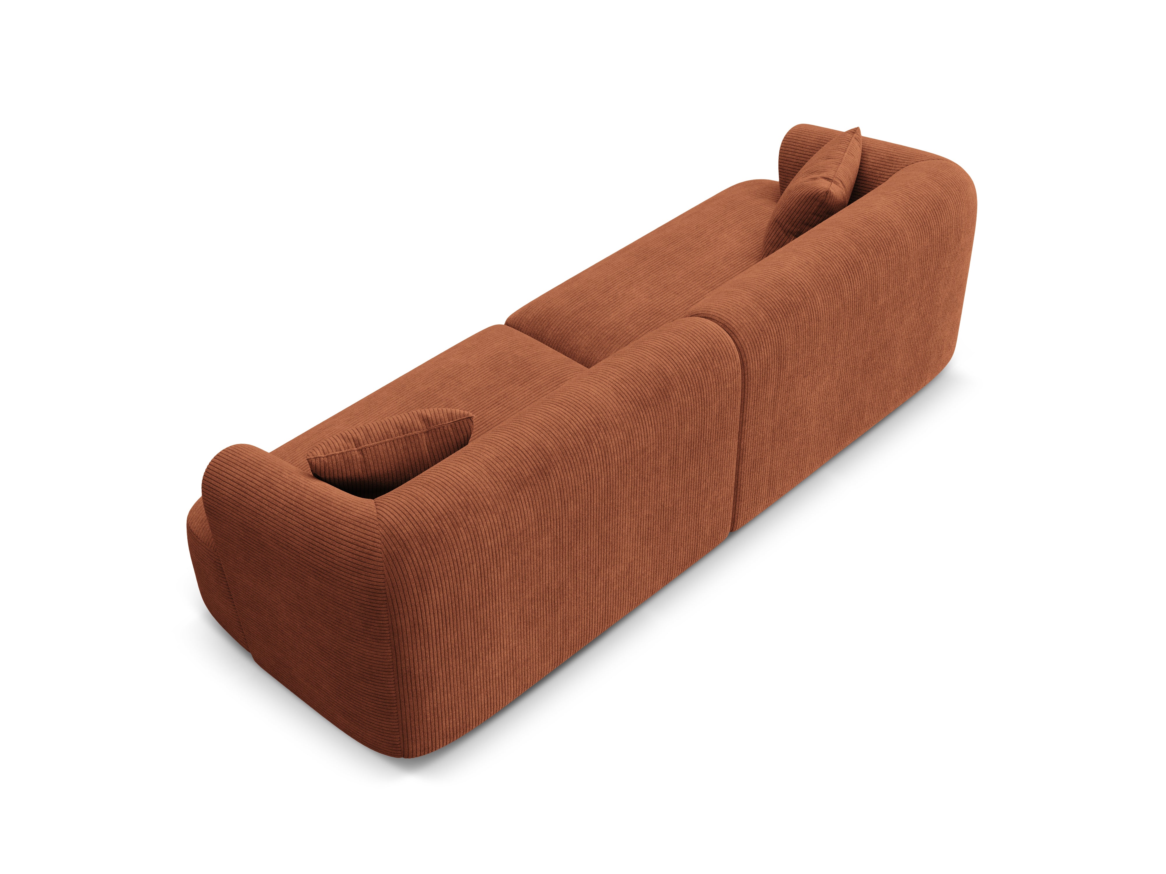 4-seater CAMPI sofa in brick corduroy