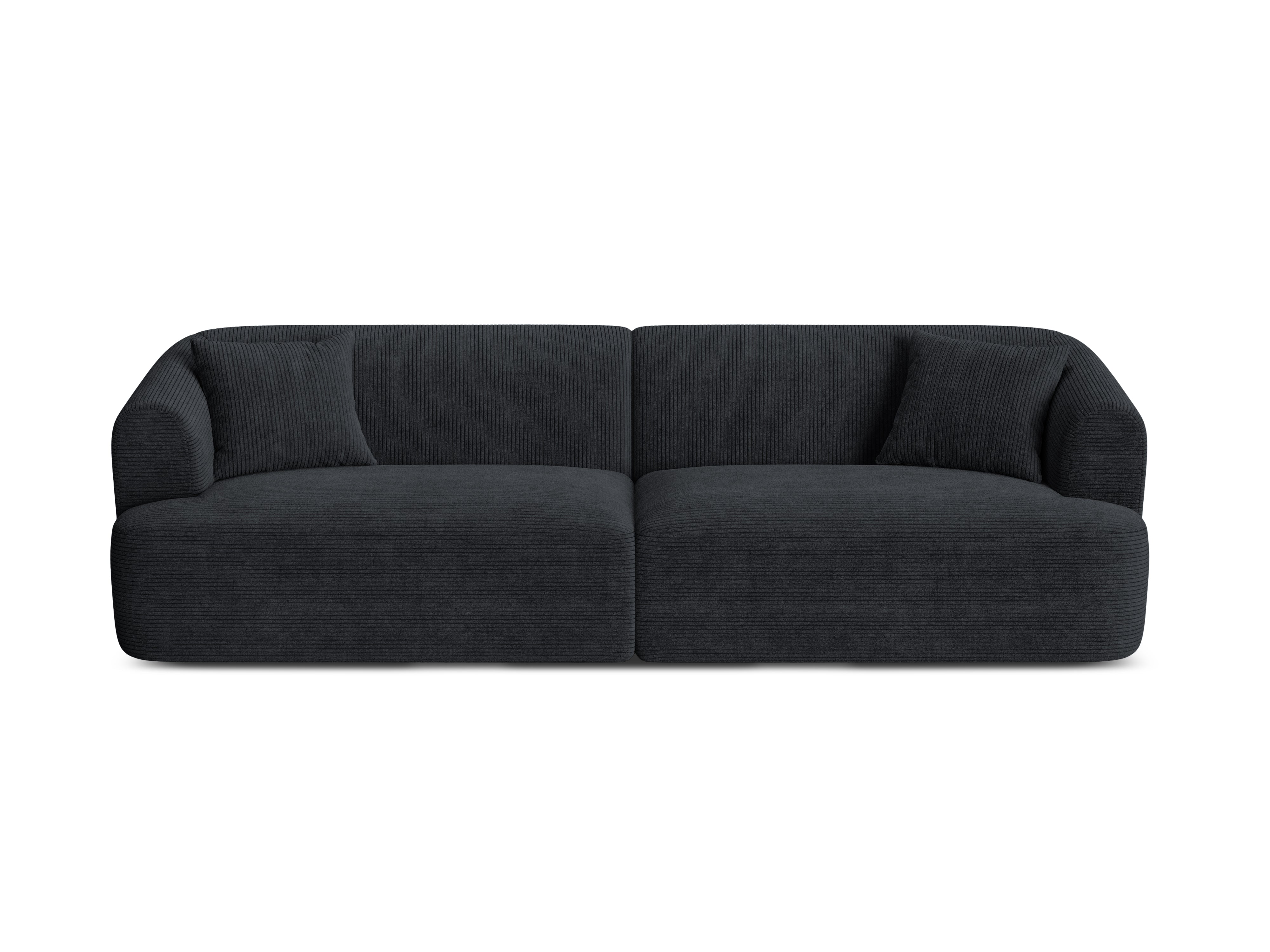 4-seater Sofa CAMPI black corduroy