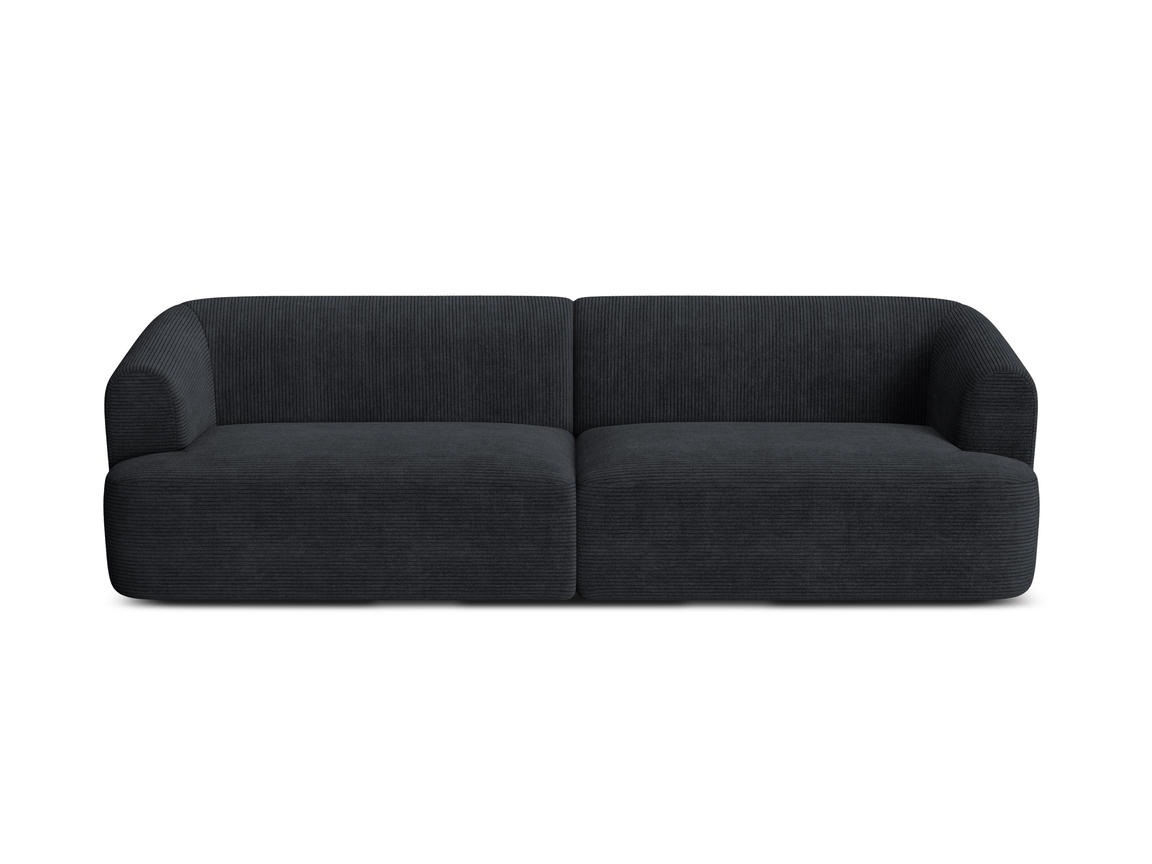 4-seater Sofa CAMPI black corduroy