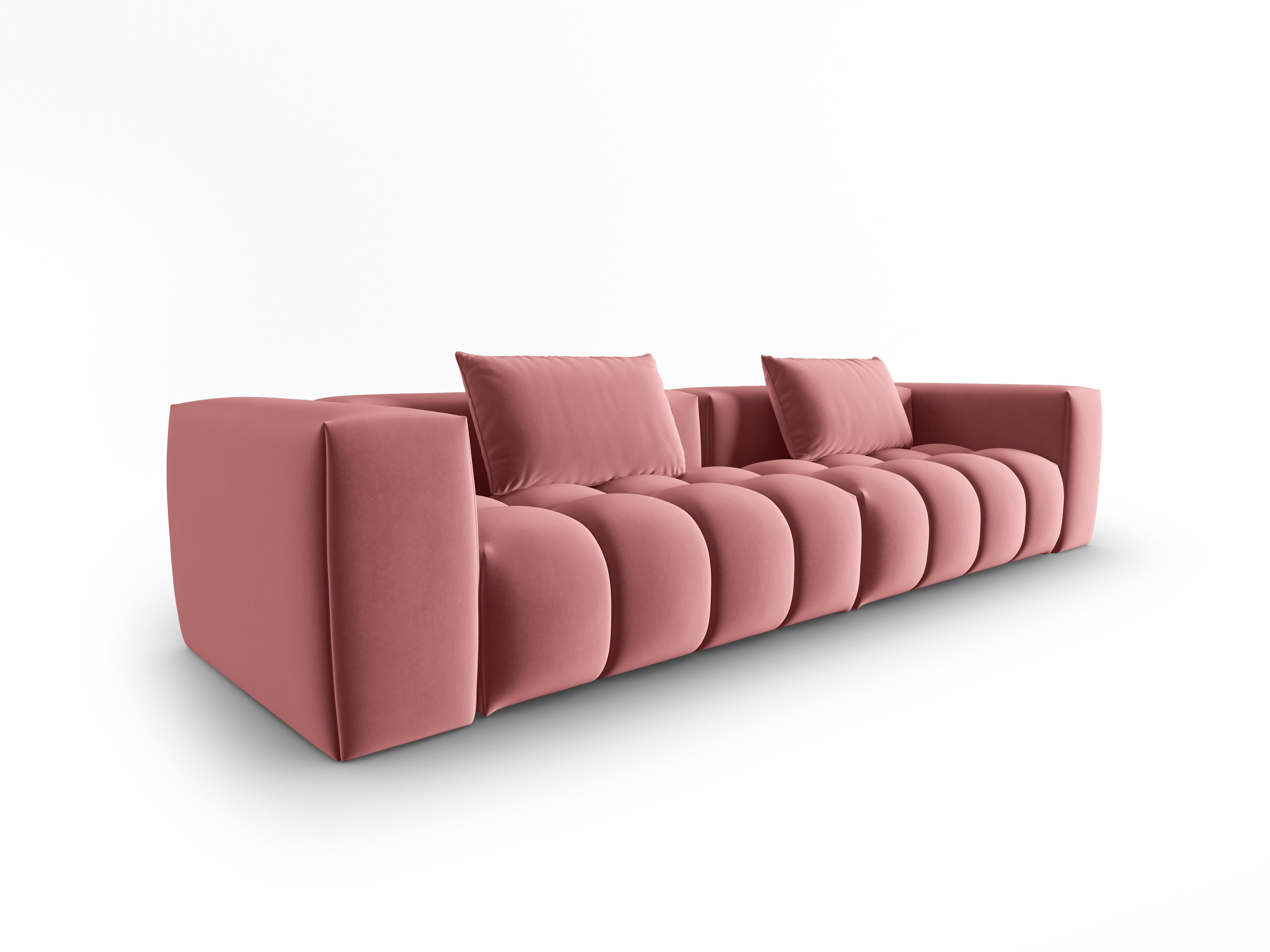 Velvet Sofa for 5 People VERONA flamingo pink