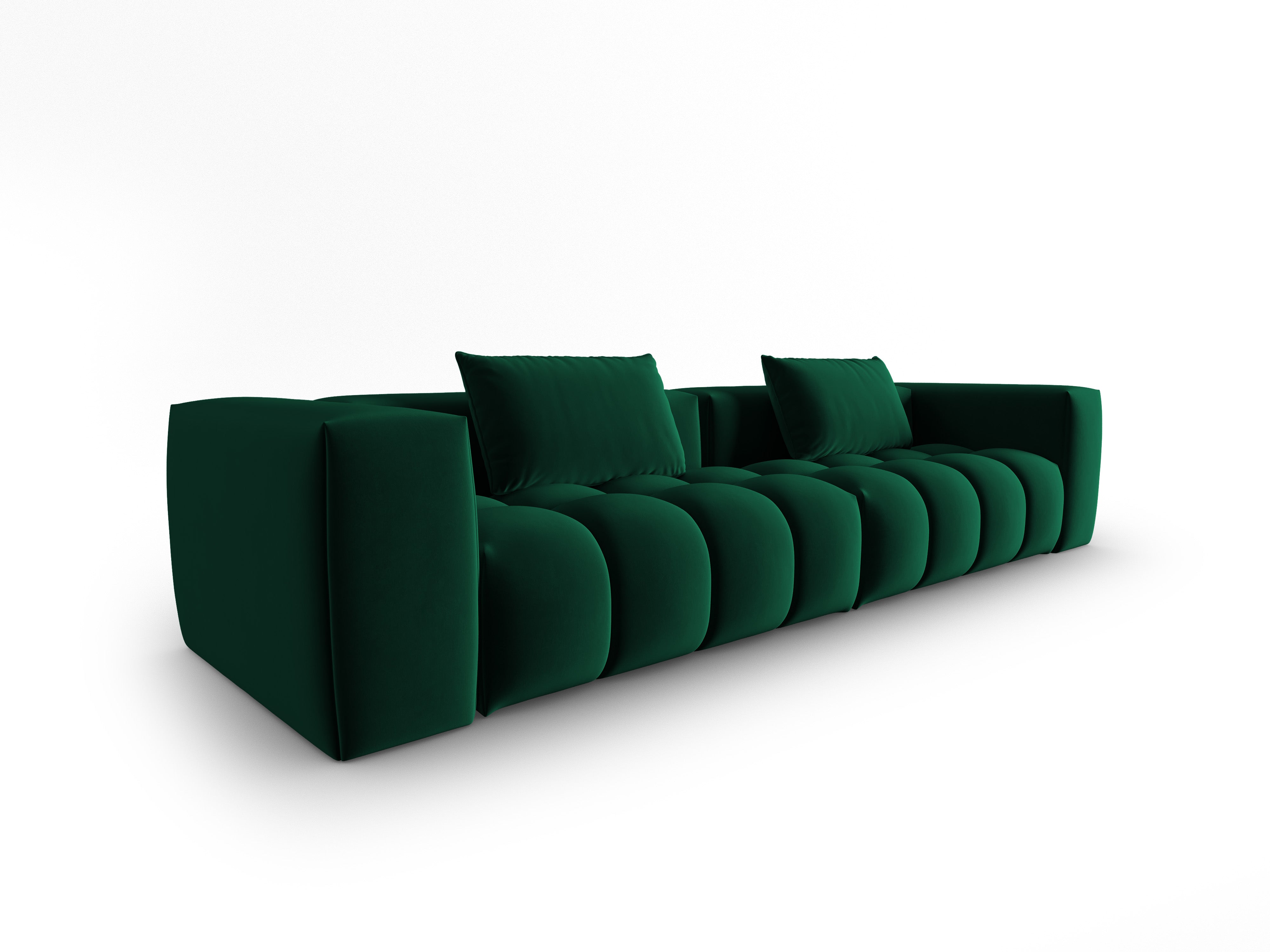 Sofa sametová 5-osobová VERONA lahvově zelená