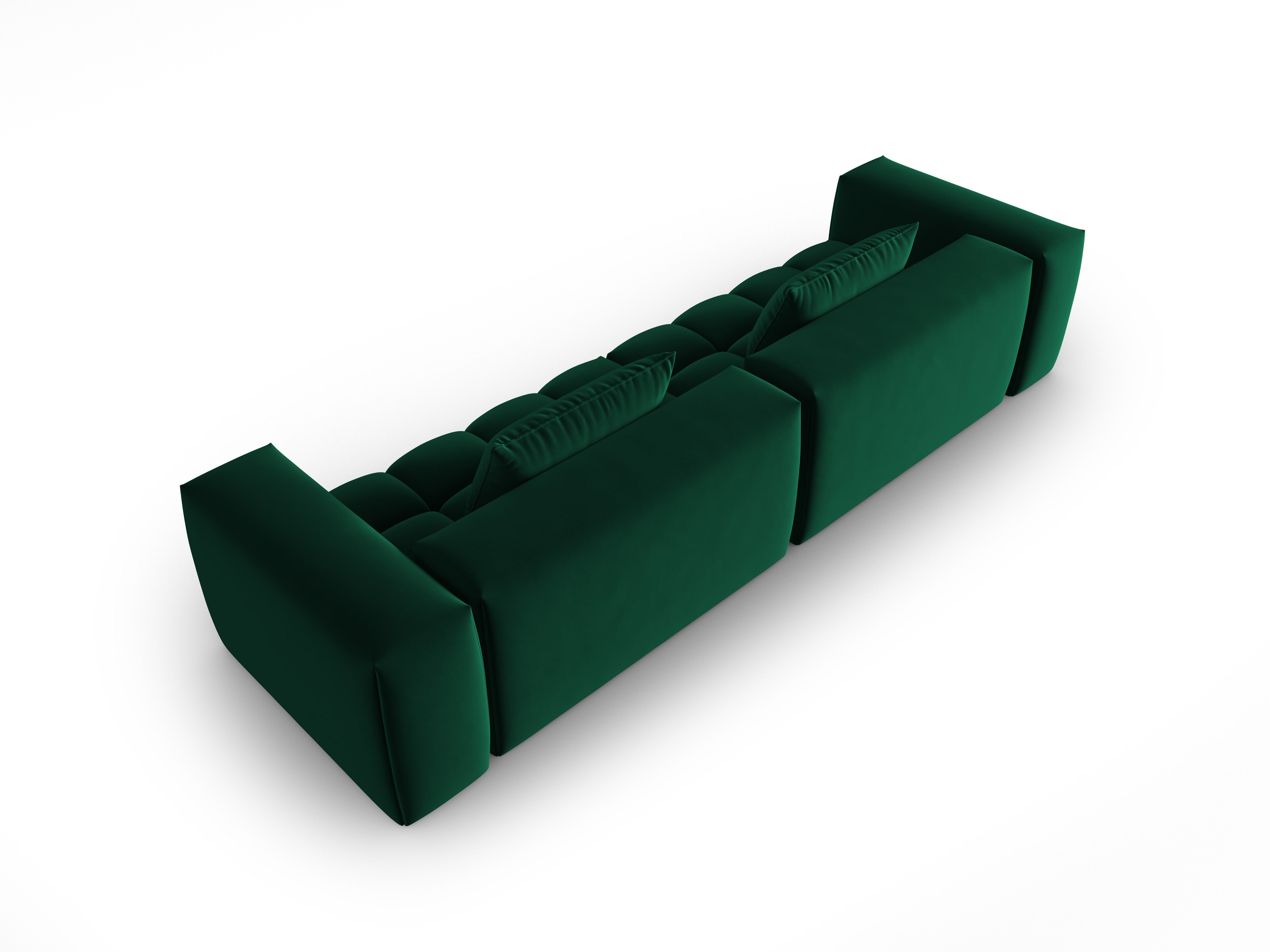 Sofa sametová 5-osobová VERONA lahvově zelená