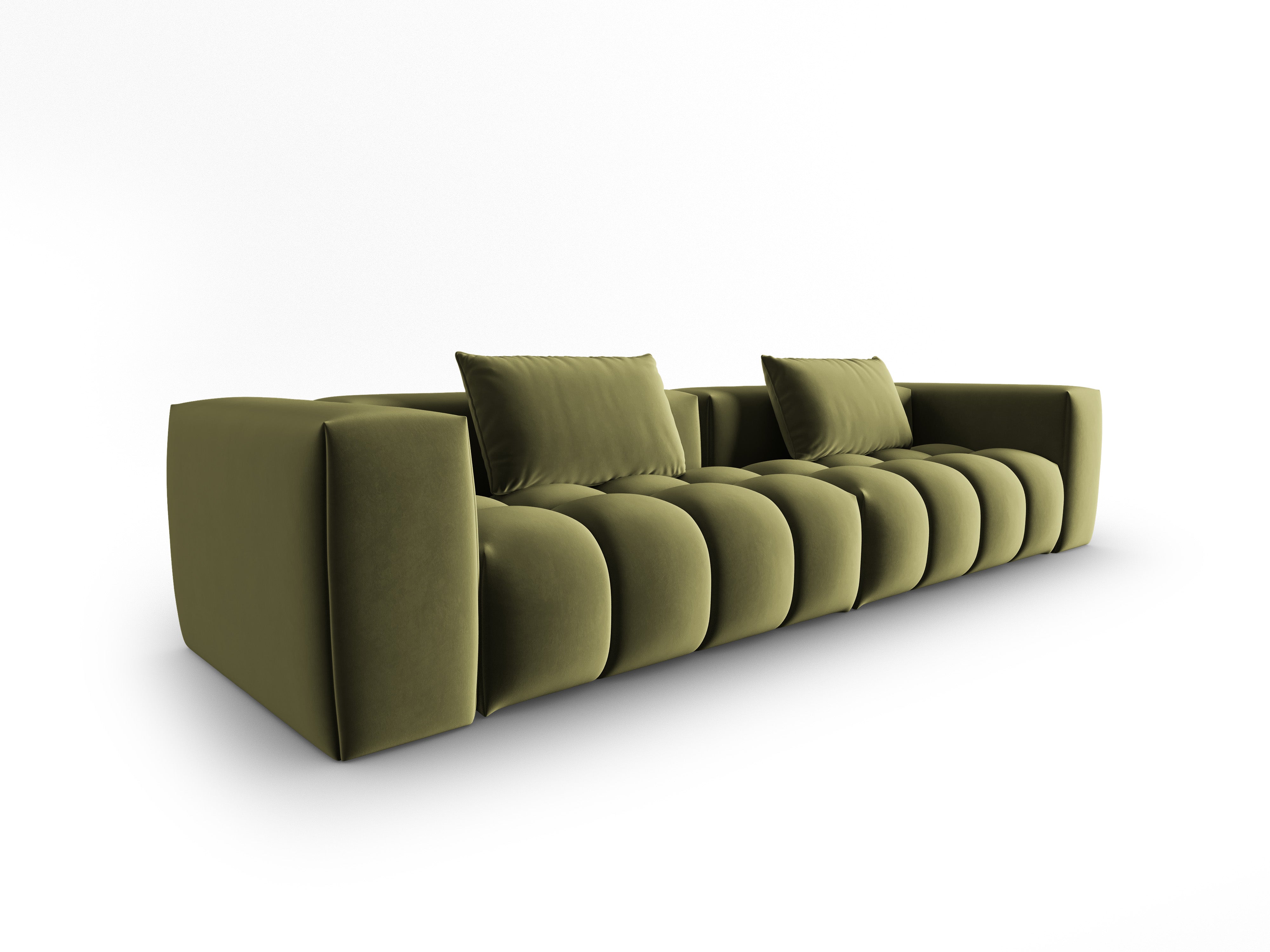 Velvet Sofa for 5 People VERONA light green
