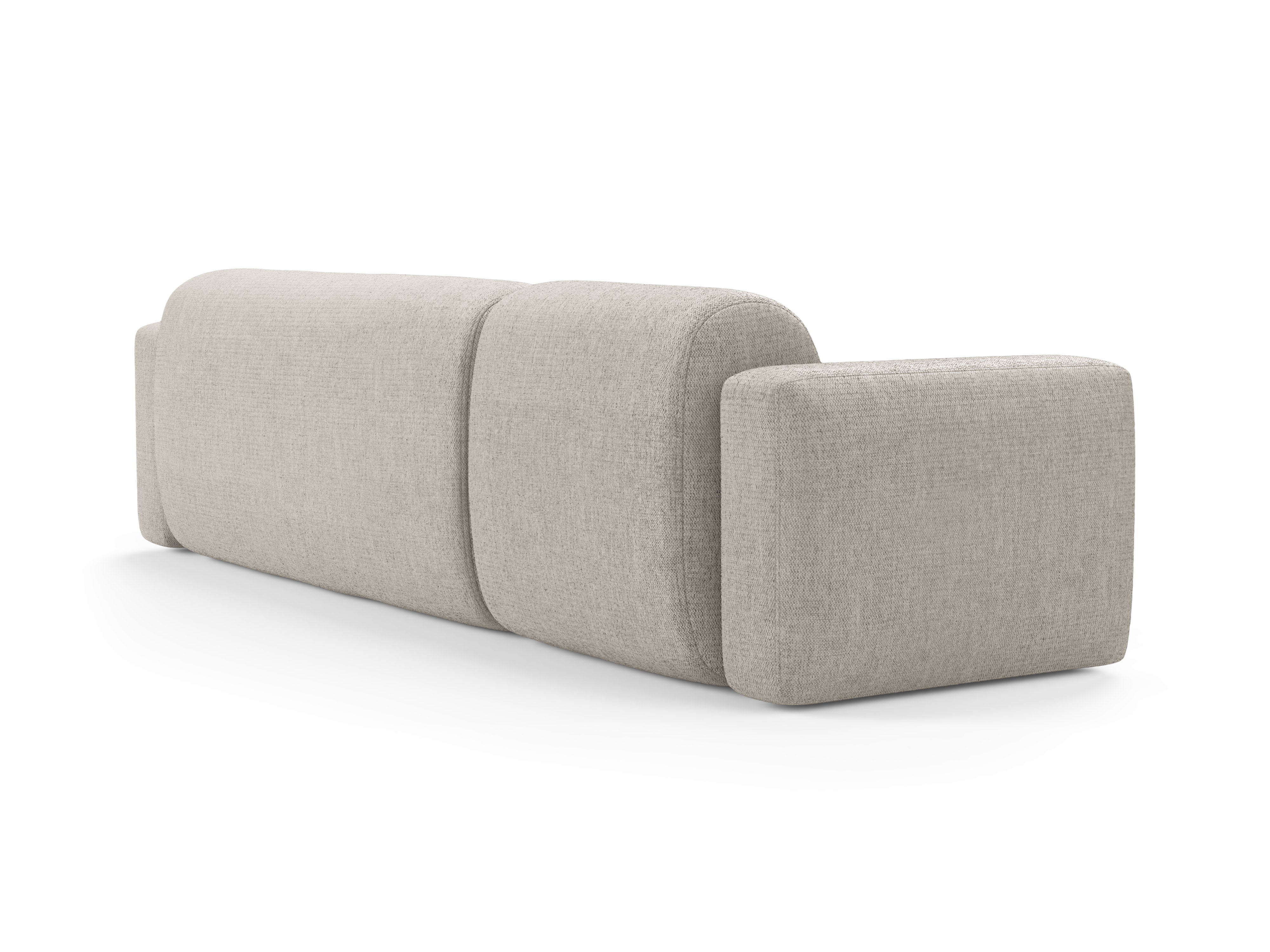 Right-sided corner sofa STRINO cream chenille