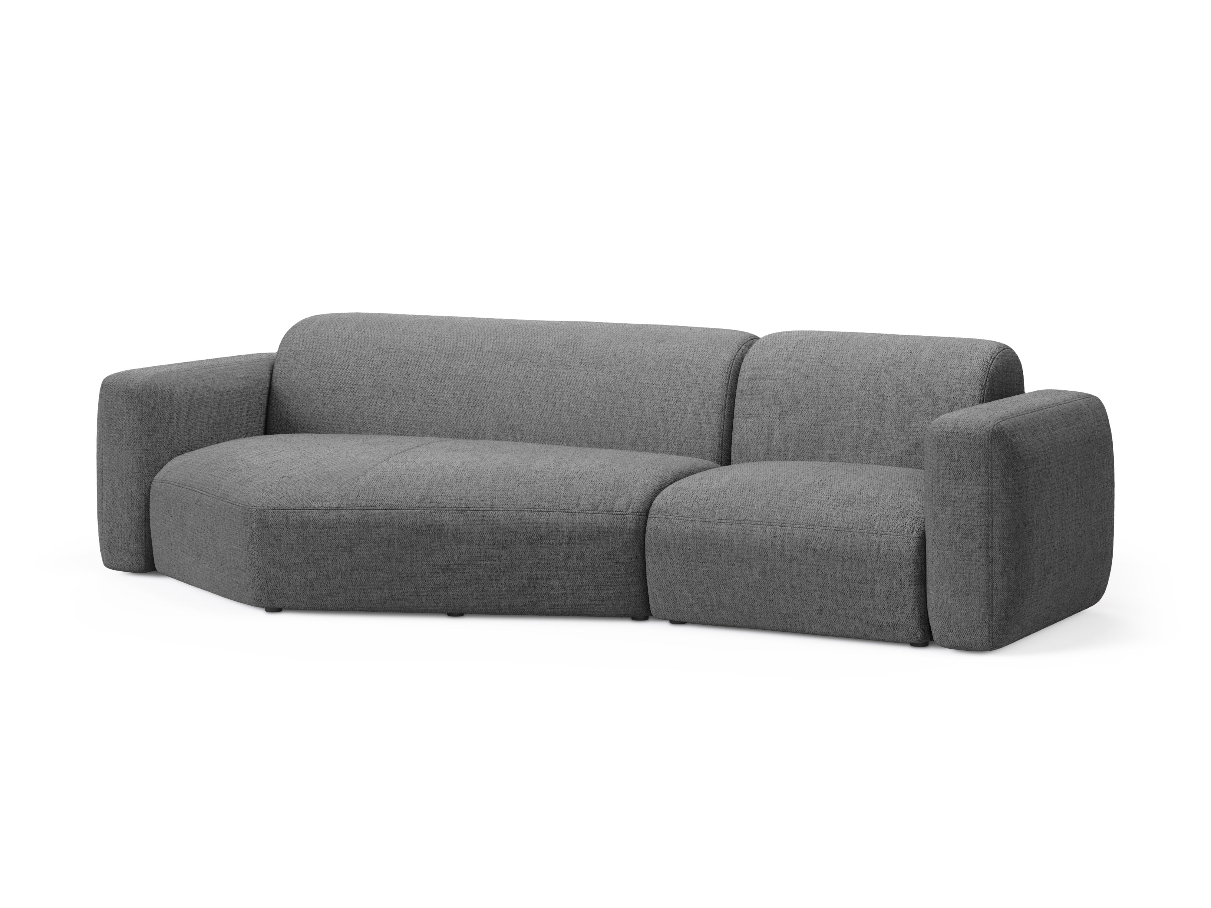 Left-sided corner sofa STRINO gray chenille