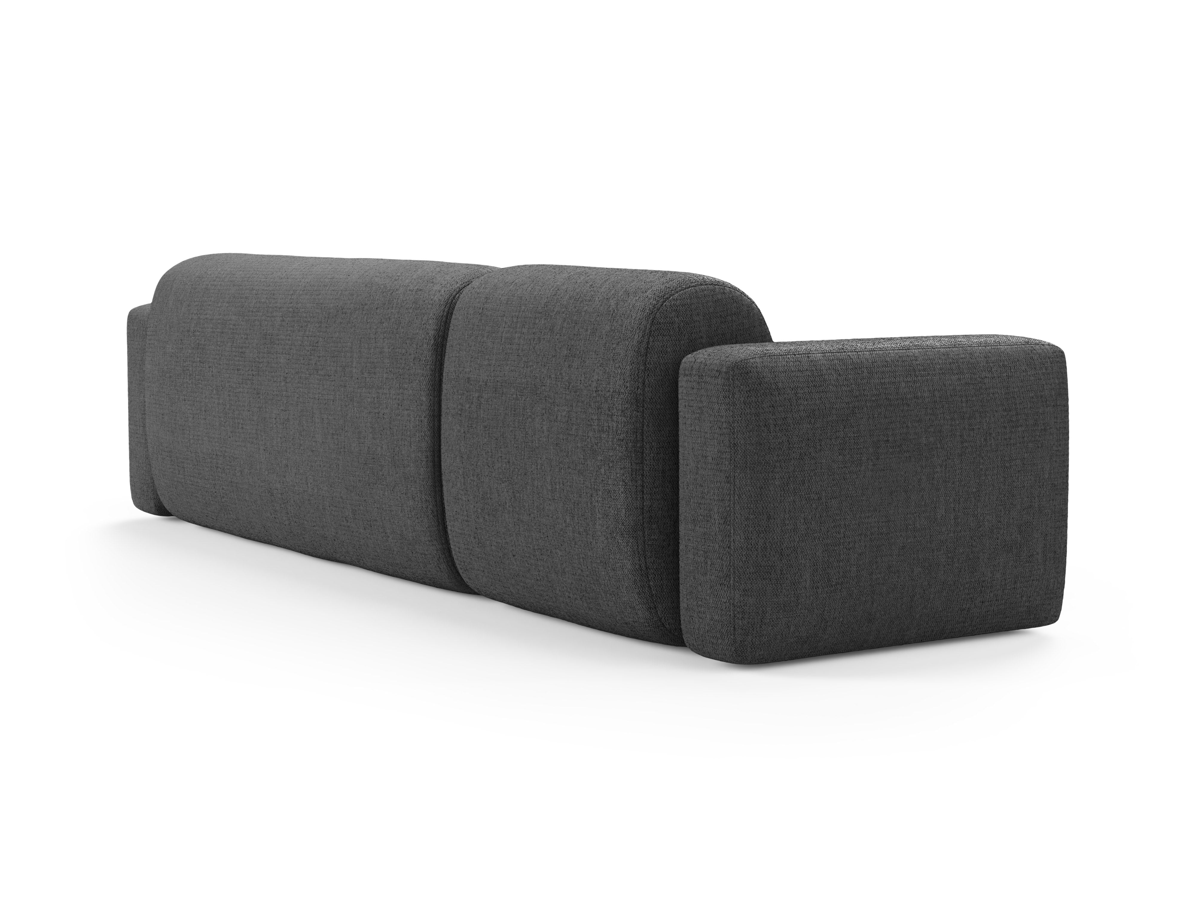 Left-sided corner sofa STRINO gray chenille
