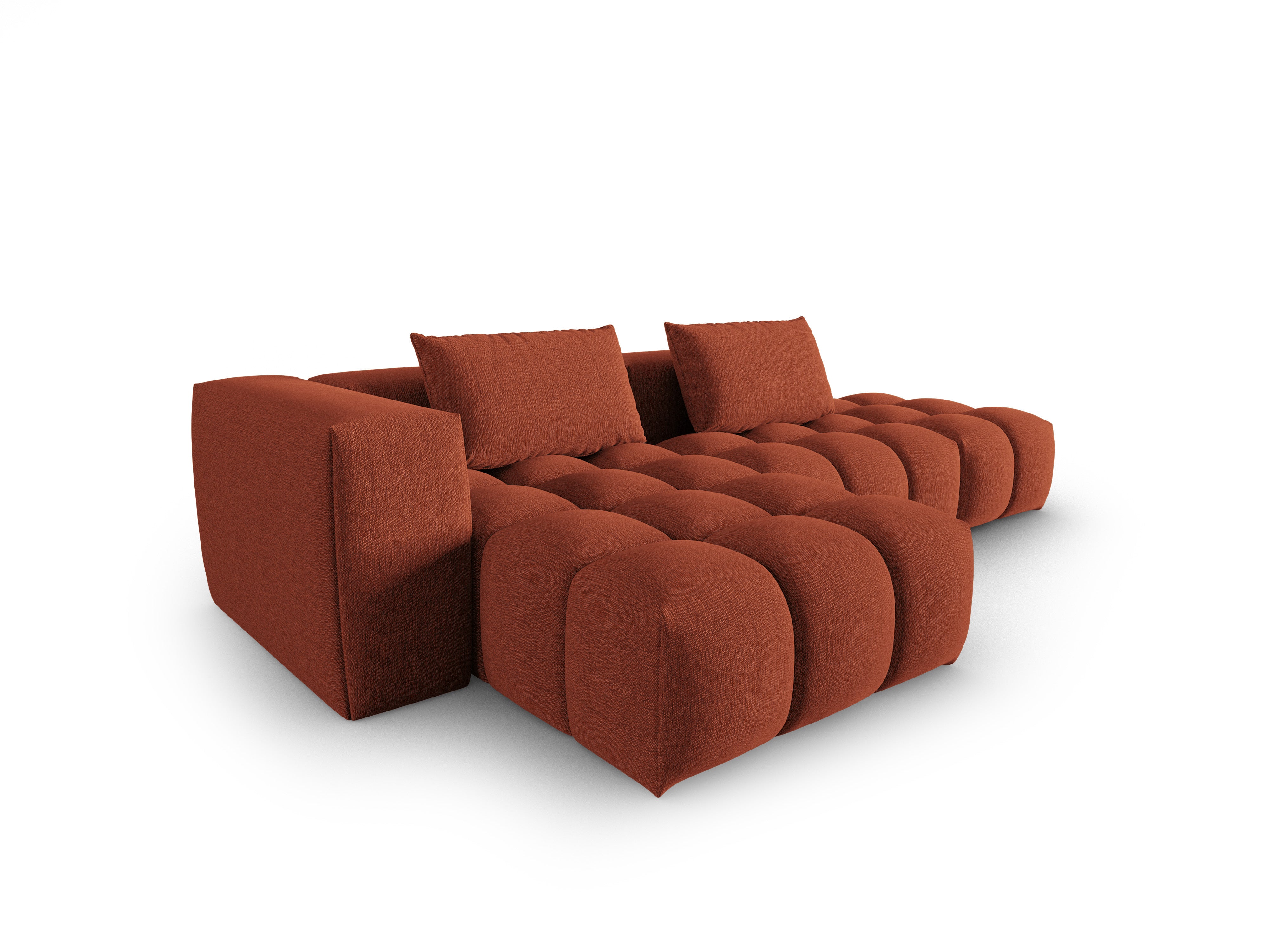 VERONA open left-facing 4-seater corner sofa coral