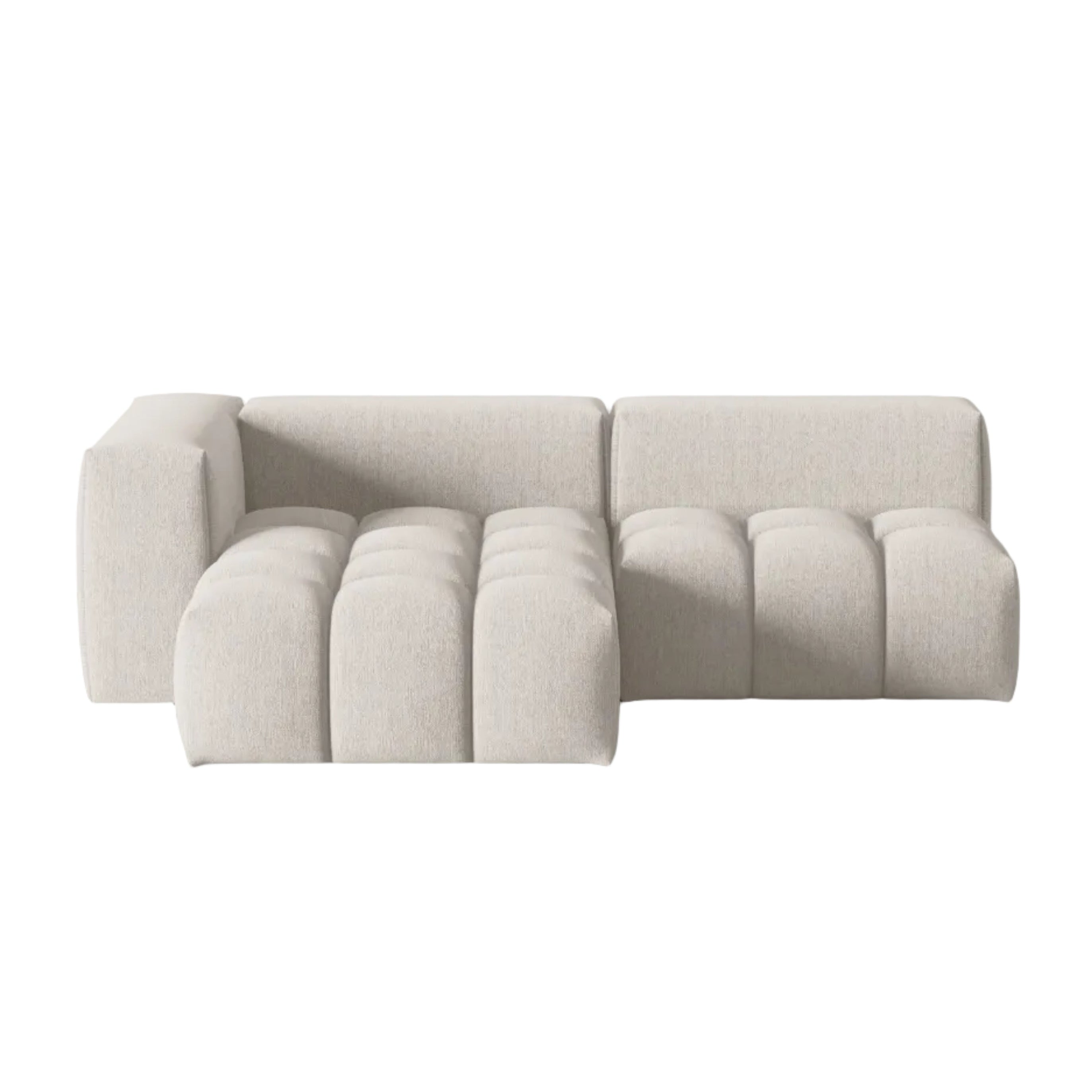 Left-facing open 3-seater corner sofa VERONA beige