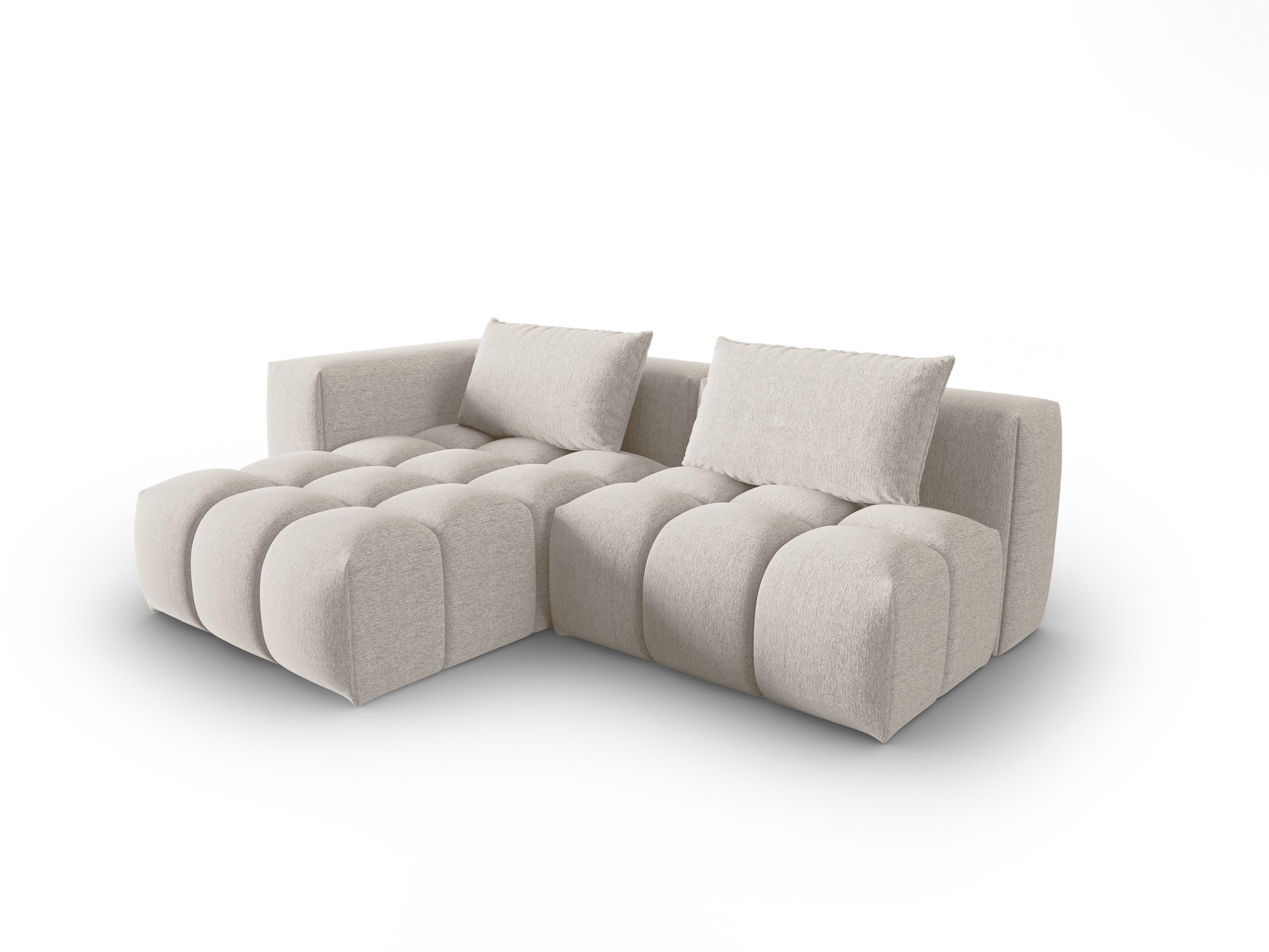 Left-facing open 3-seater corner sofa VERONA beige