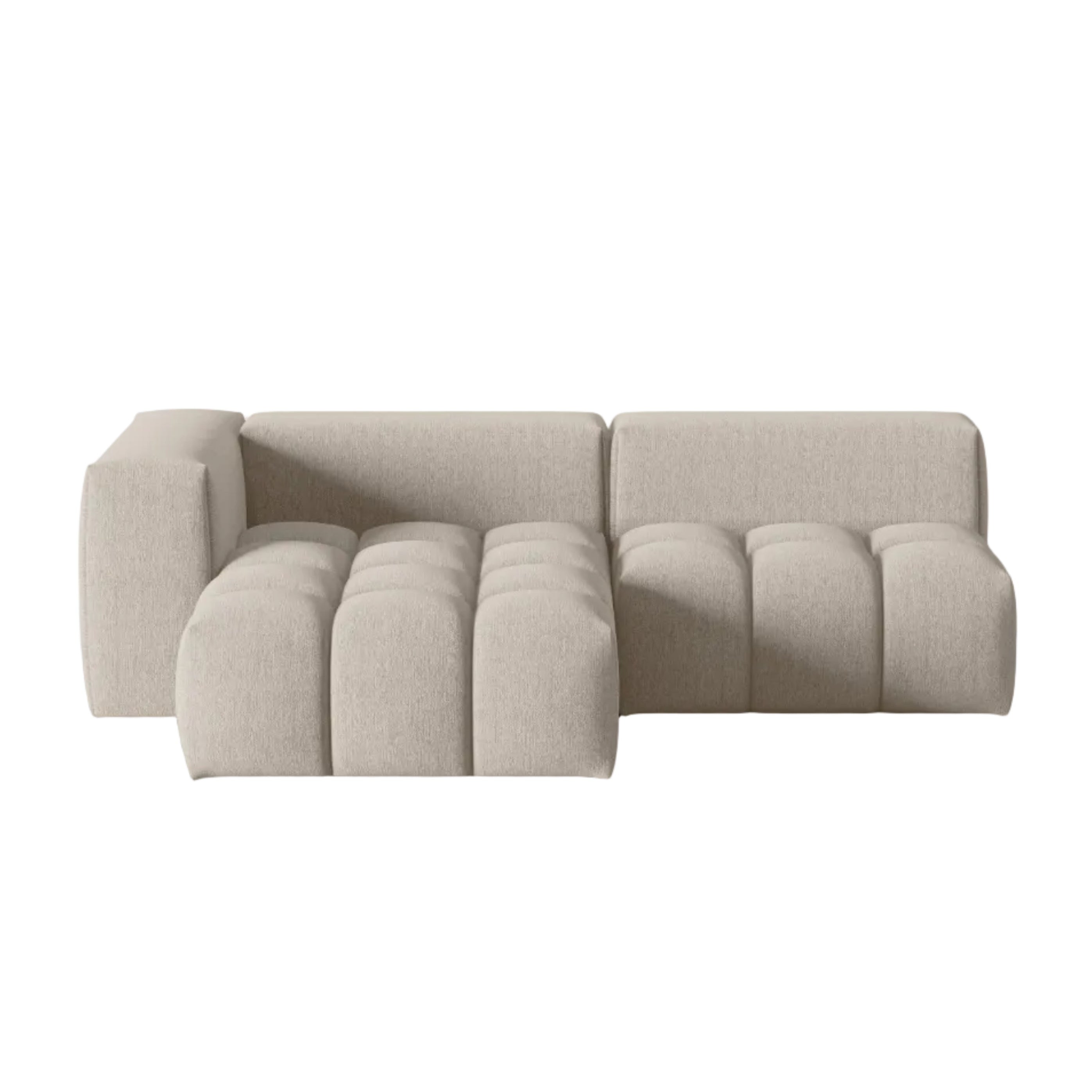 Left-facing open 3-seater corner sofa VERONA sand