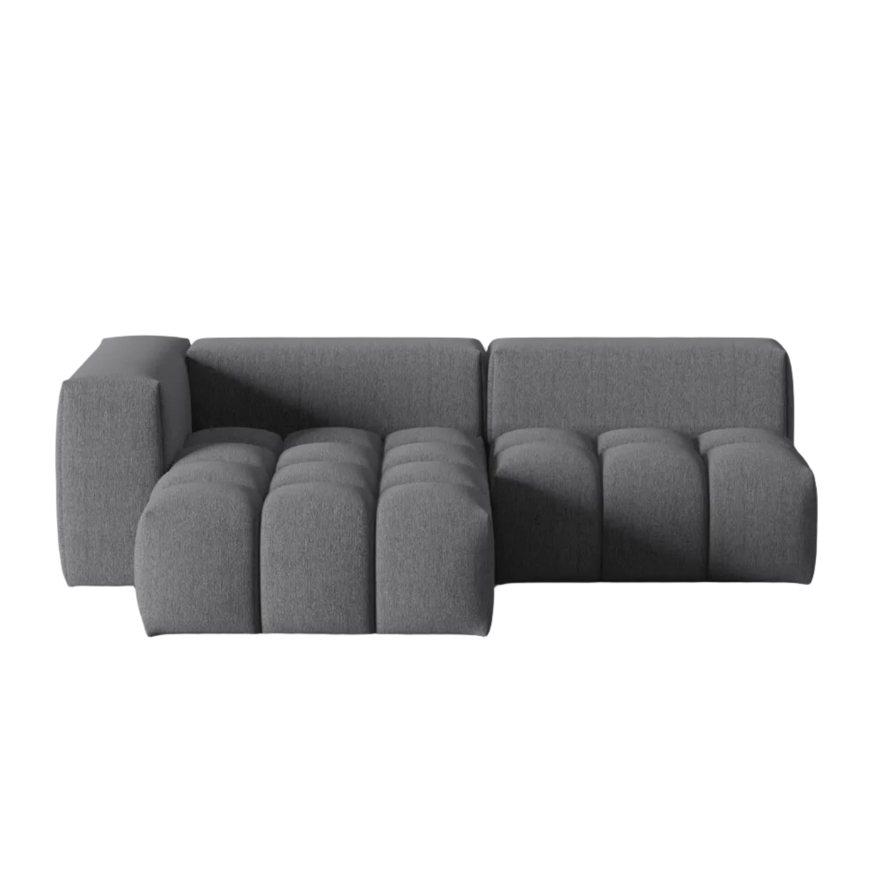 Left-facing open 3-seater corner sofa VERONA gray
