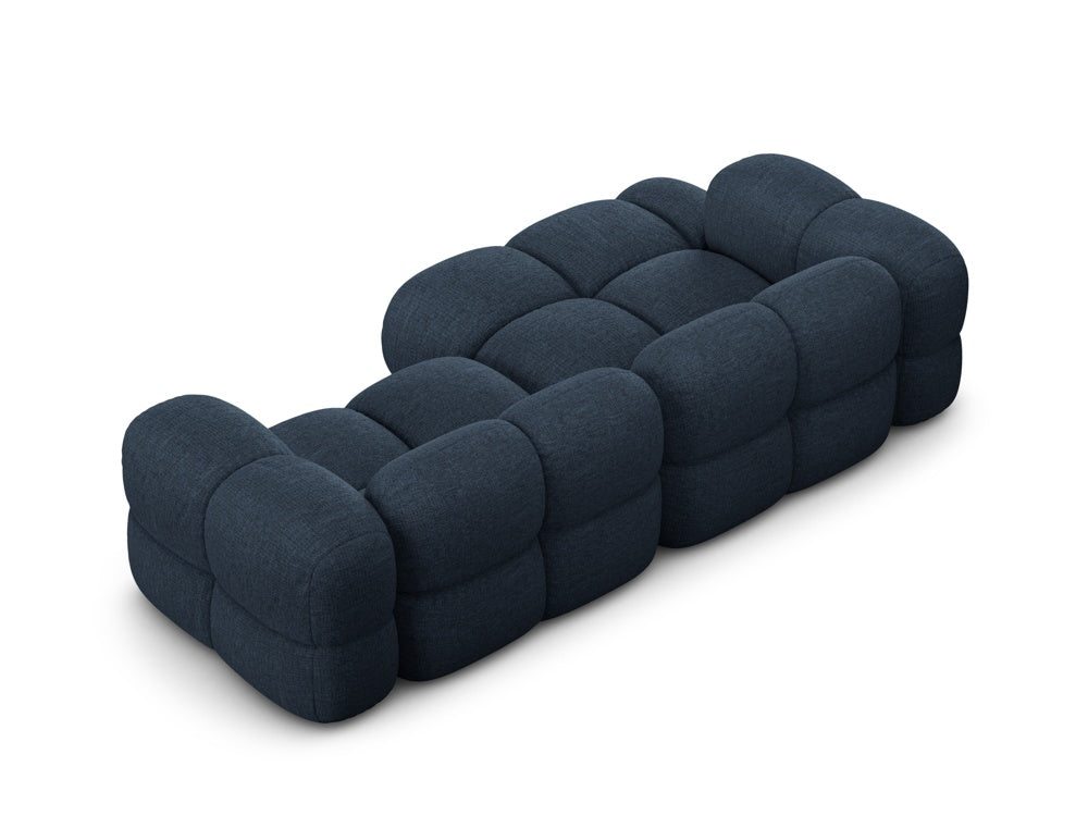 LORETTO blue left-facing 3-seater corner sofa
