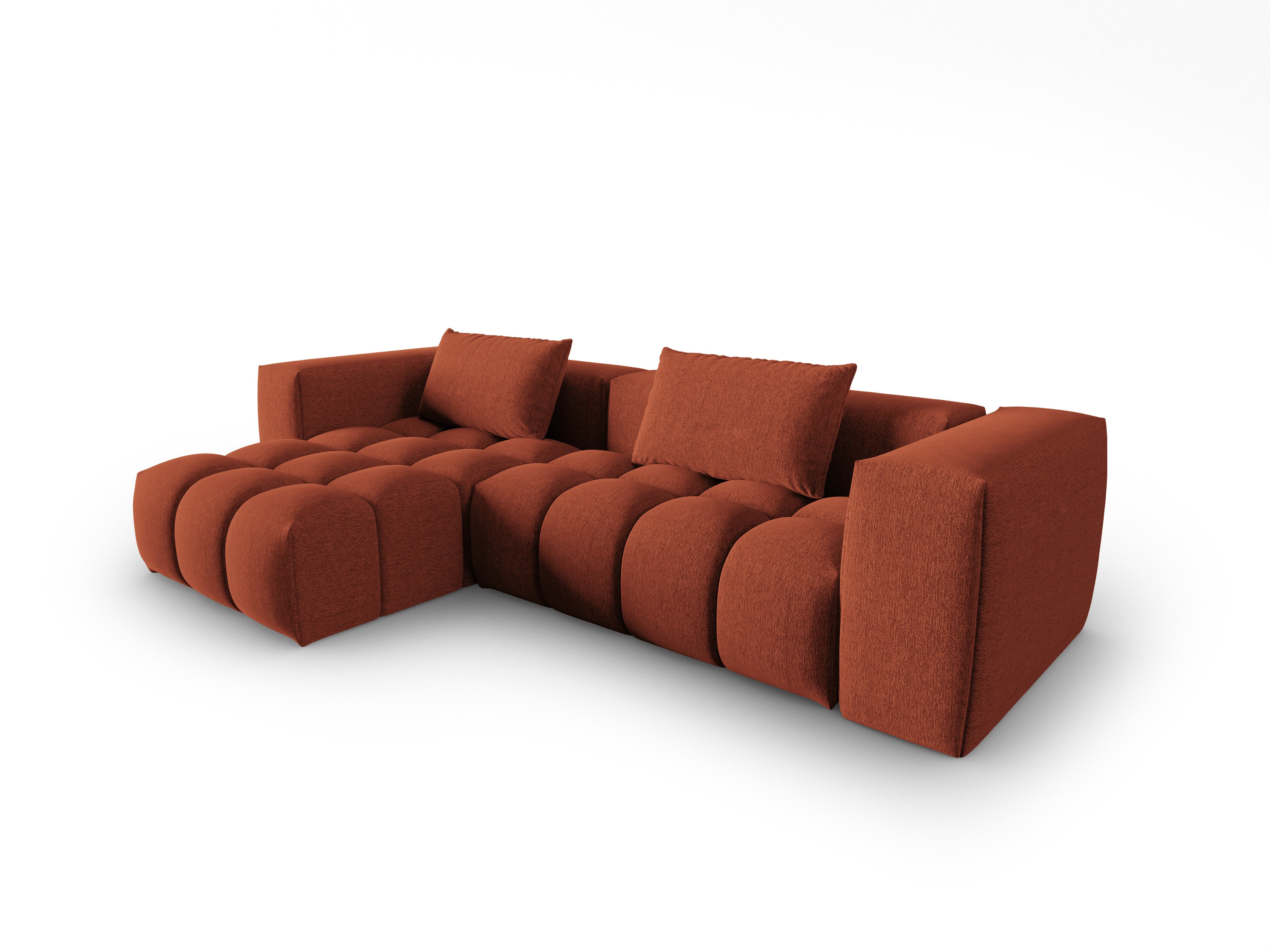 Corner Sofa for 3 People Left Side VERONA Coral