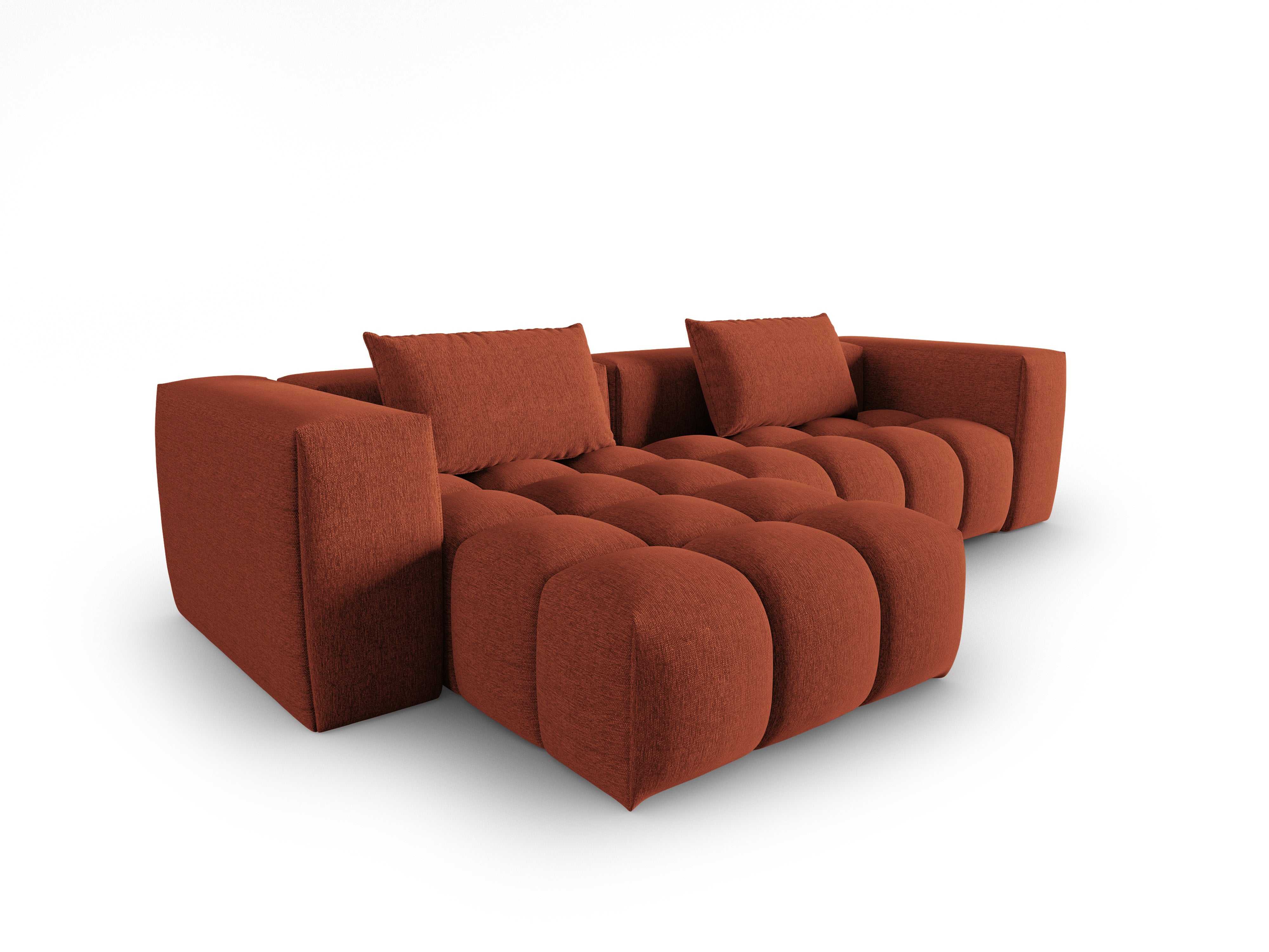 Narożnik 3-osobowy lewostronny VERONA koralowy – Cosmopolitan Design