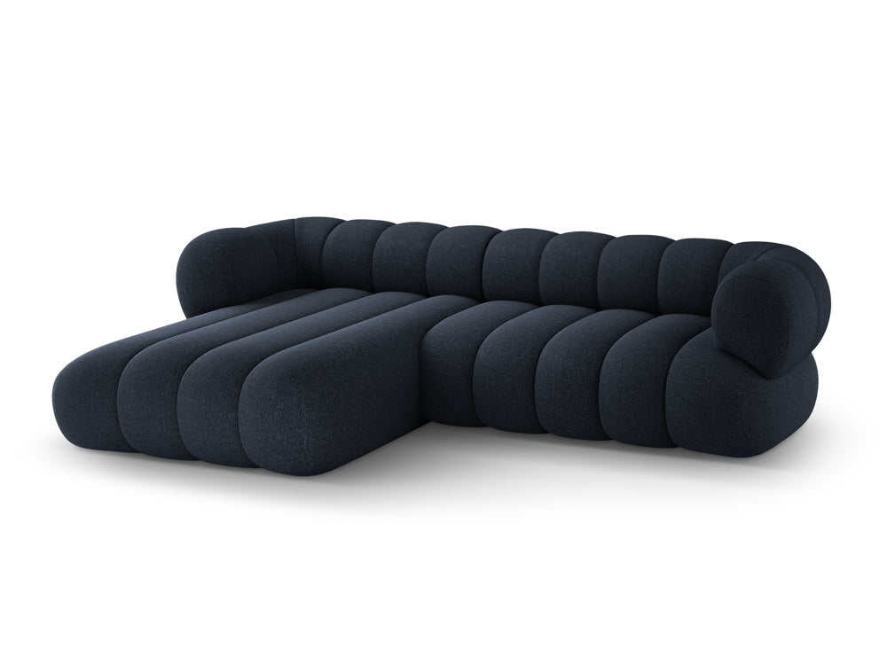 5-seater left-facing corner sofa KOGE navy blue
