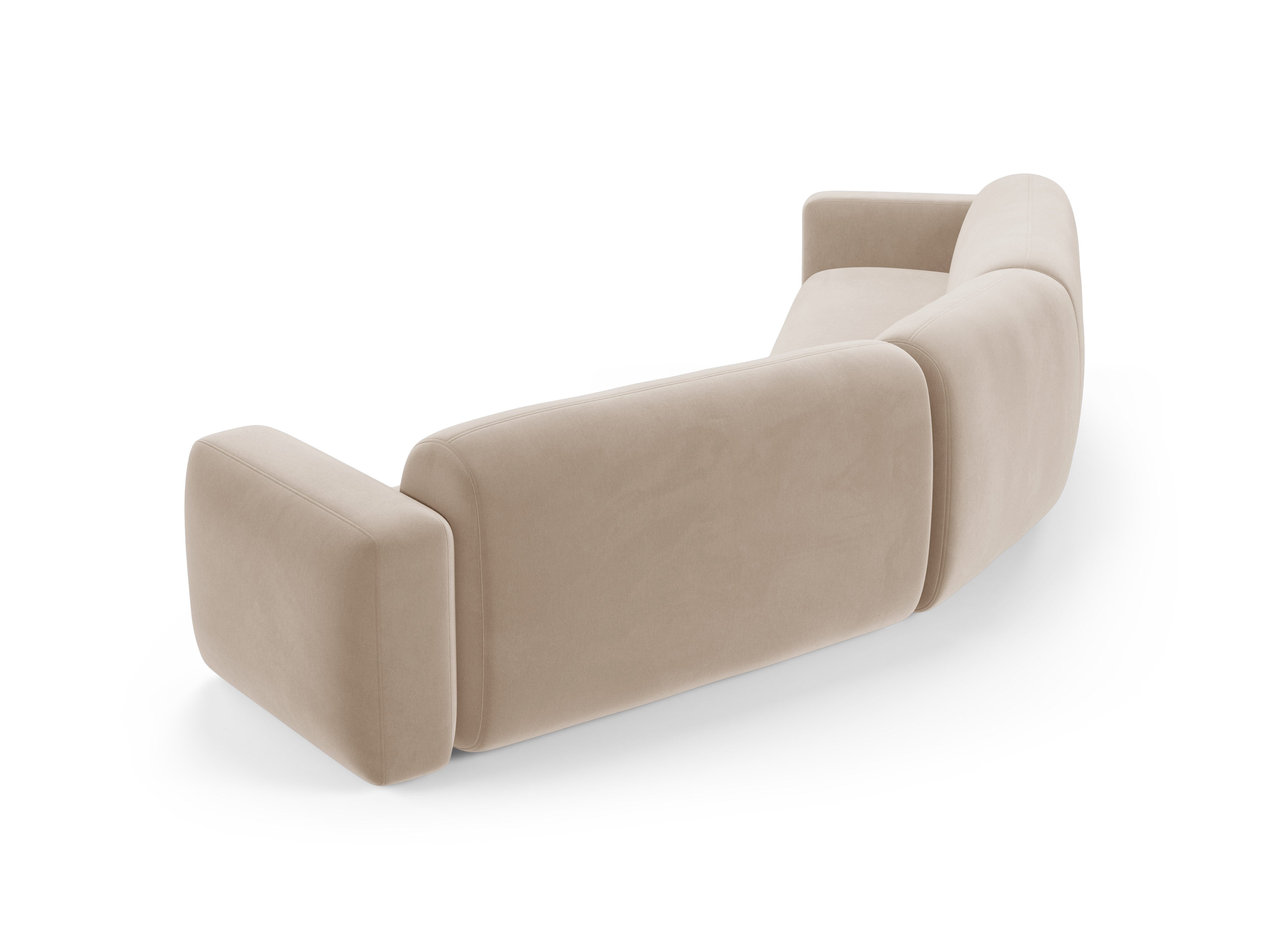 Symmetrical Velvet Corner Sofa STRINO Beige