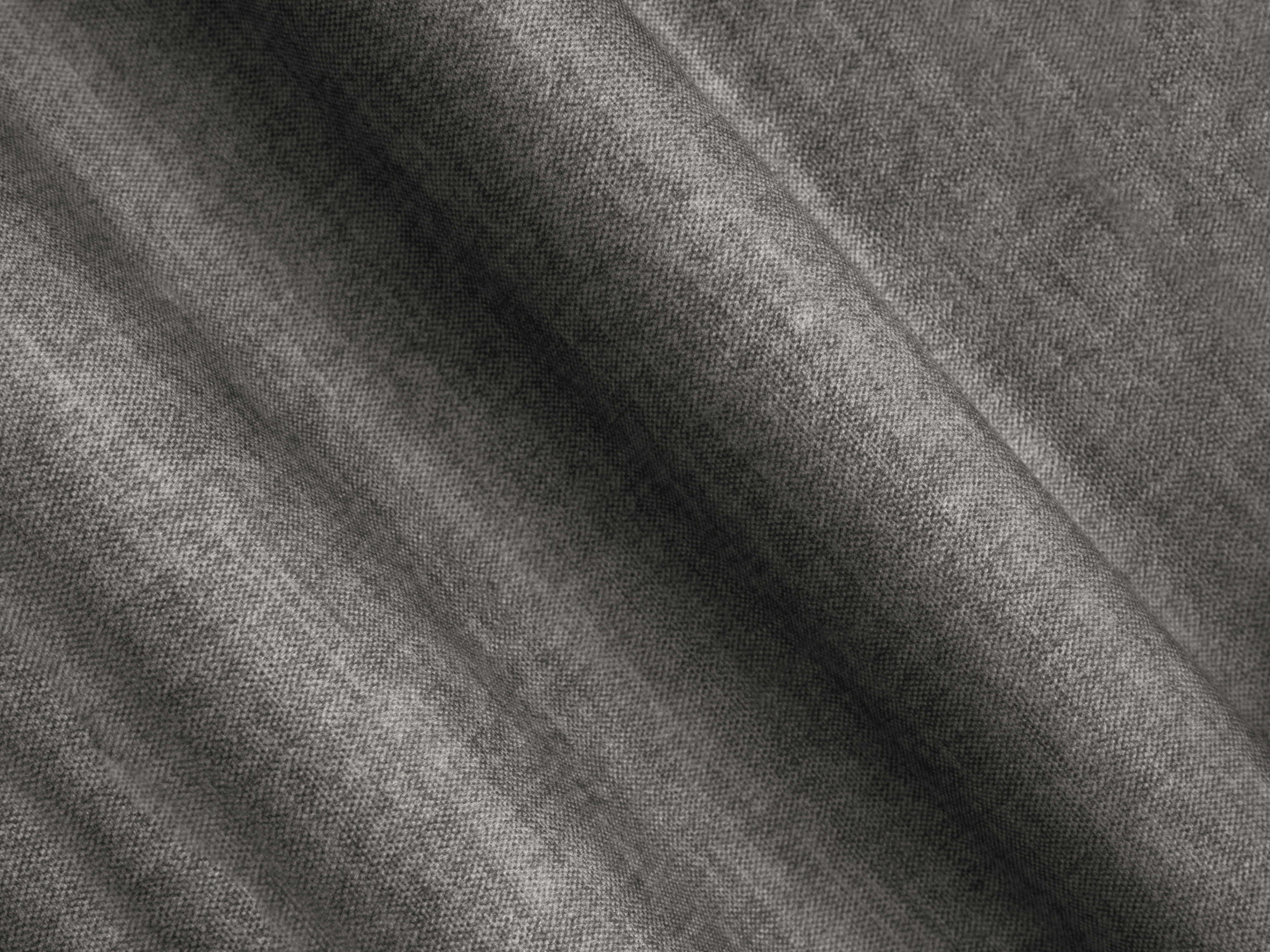 Gray left-facing velvet 3-seater sofa CAMPI