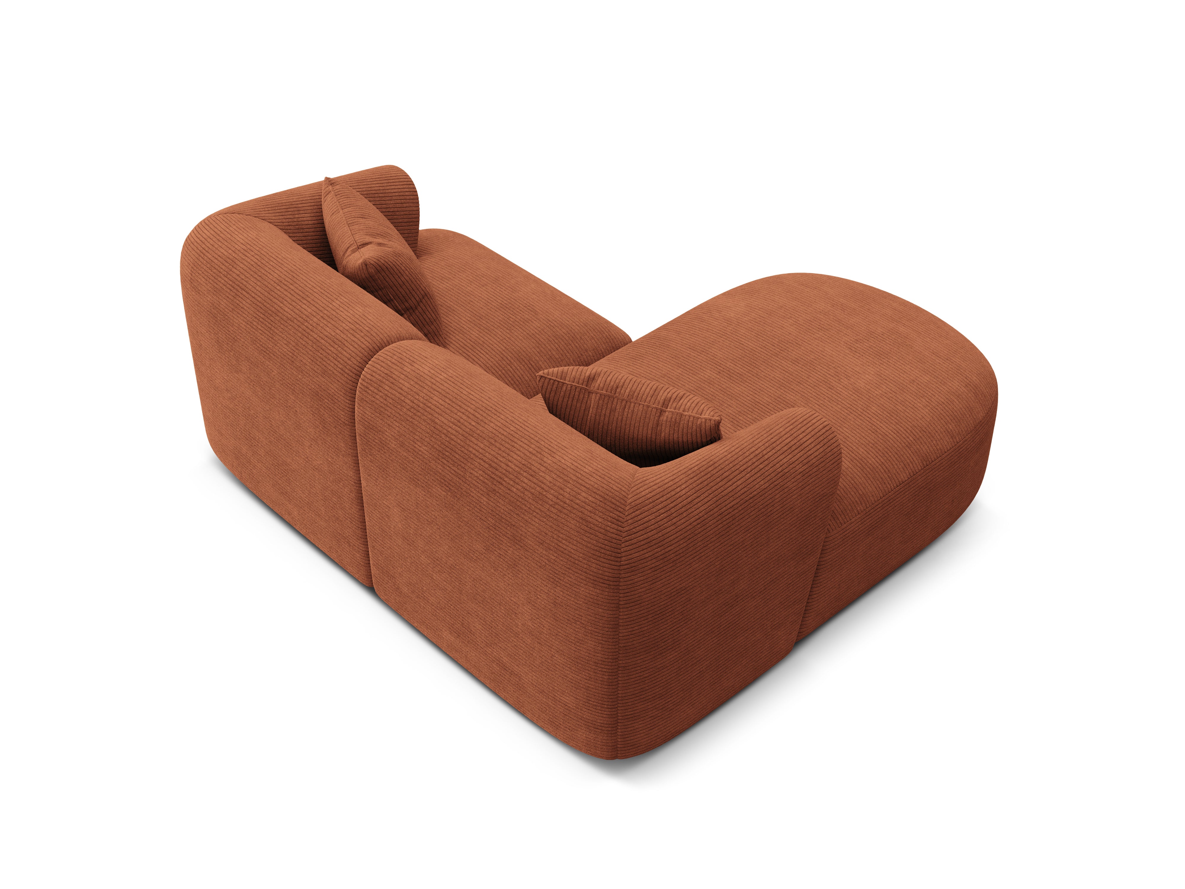 Rohová sedačka levostranná 3-místná CAMPI cihlový štruks