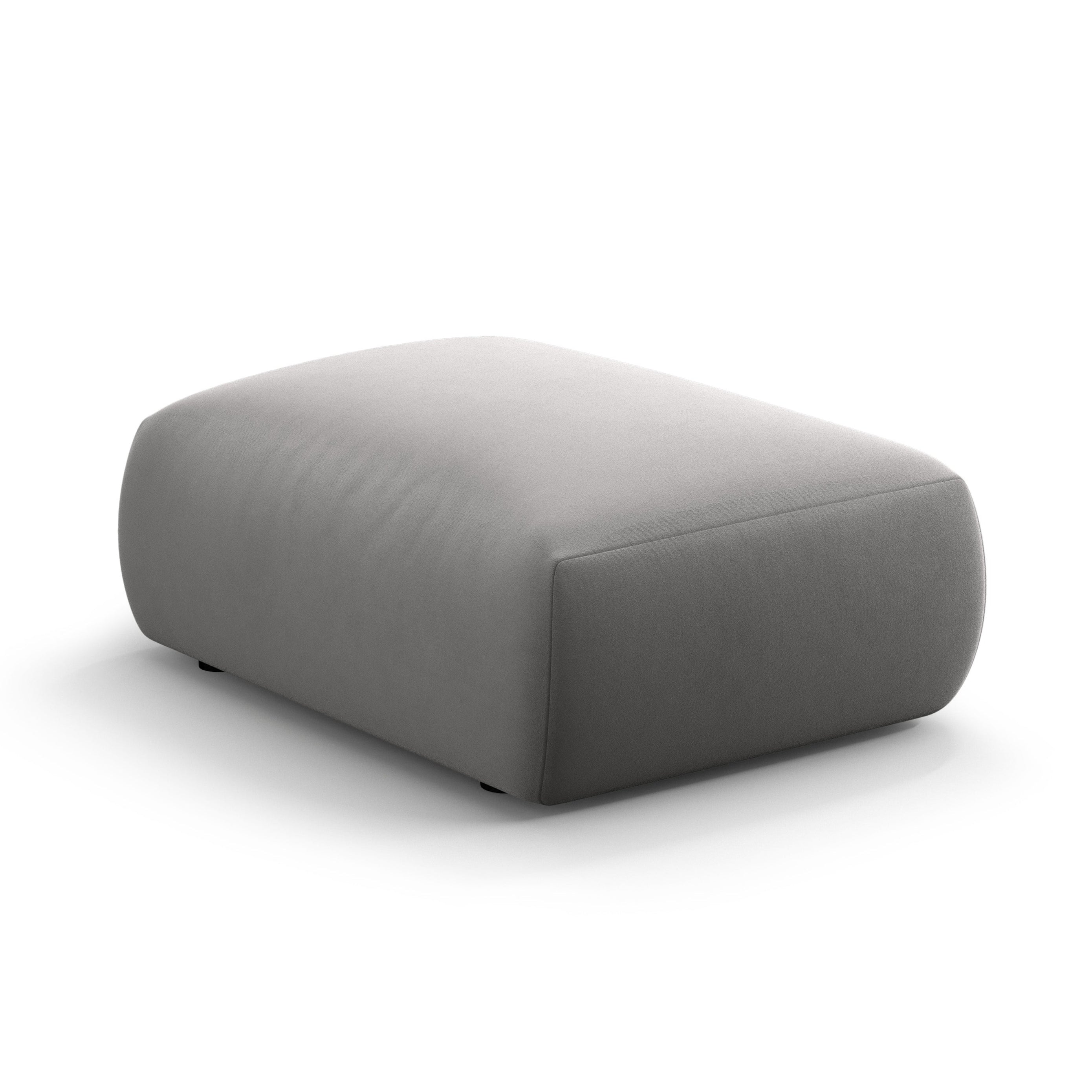 Puf sametový MATERA šedý