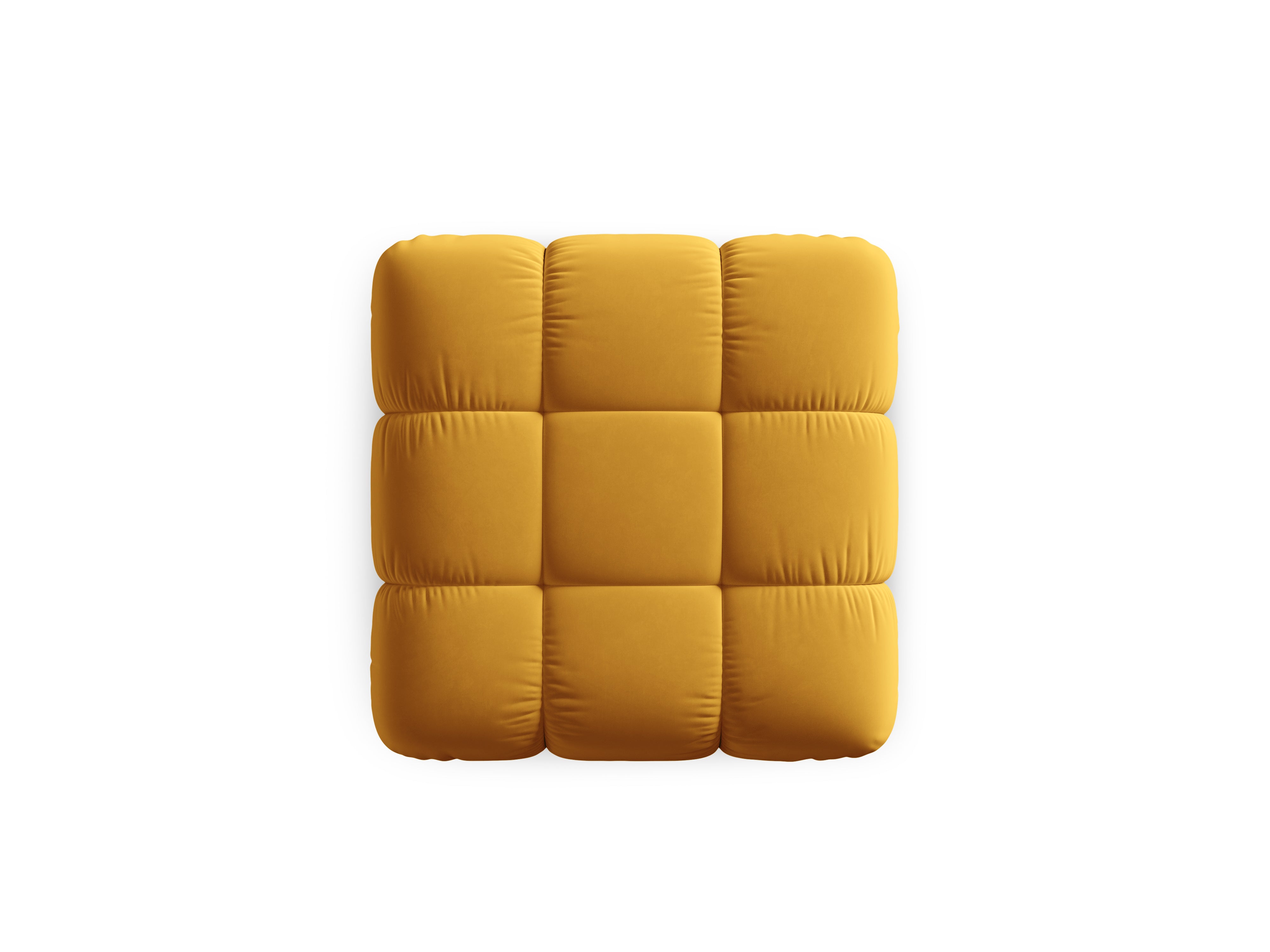 Puf aksamitny CORTINA żółty – Cosmopolitan Design