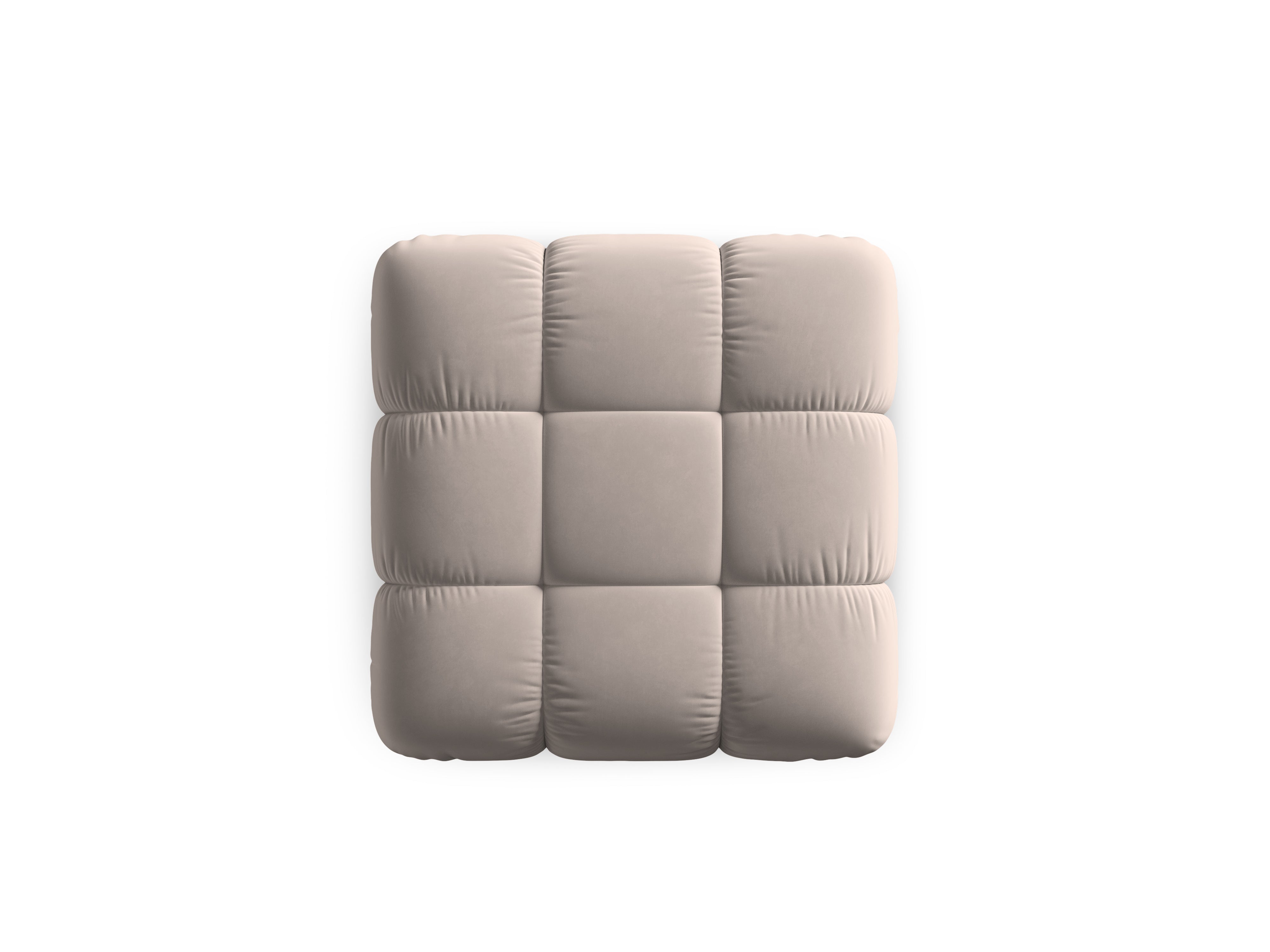 CORTINA Velvet Pouf Cappuccino