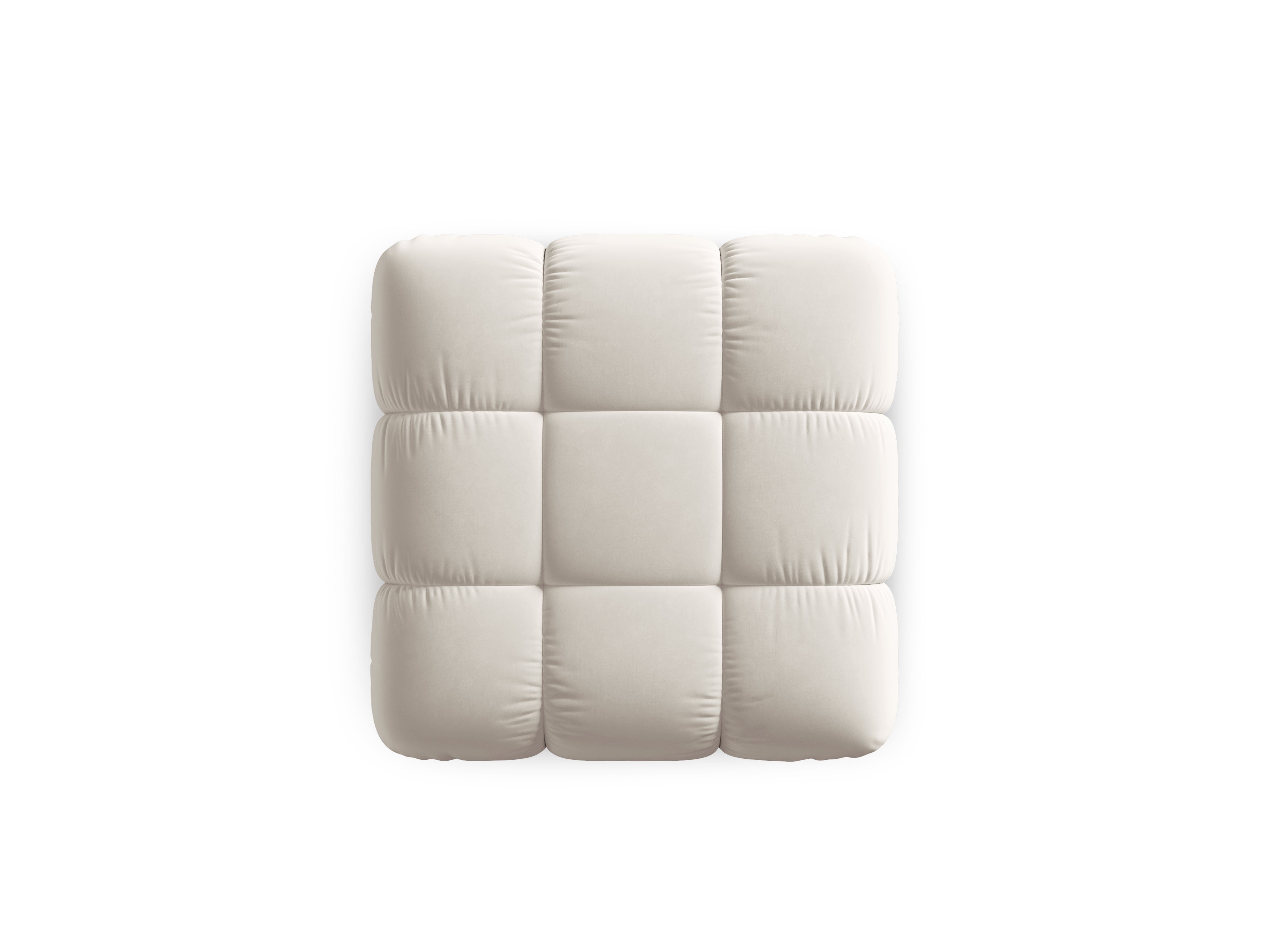 Puf aksamitny CORTINA beżowy – Cosmopolitan Design