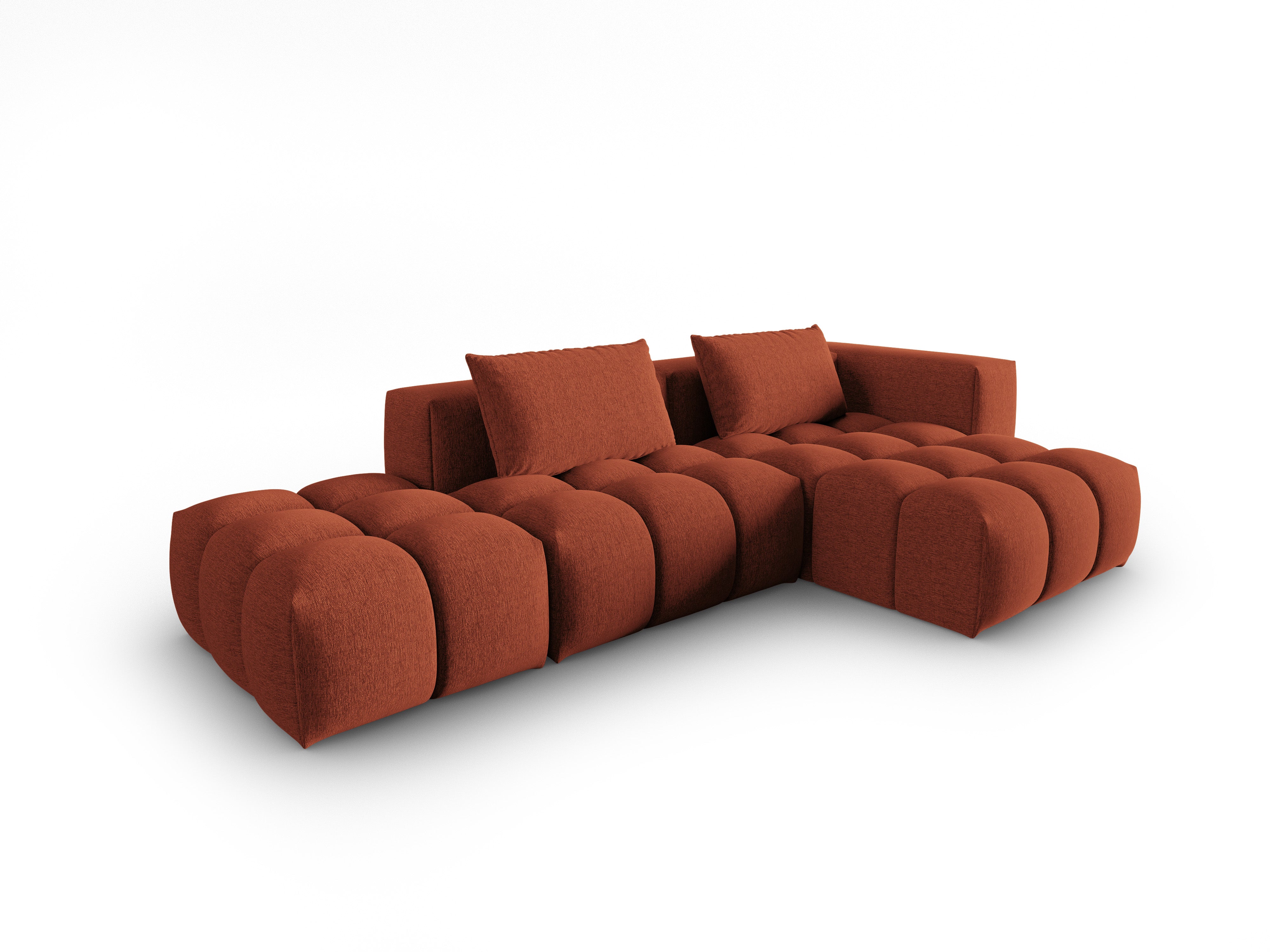 VERONA open right-facing 4-seater corner sofa coral