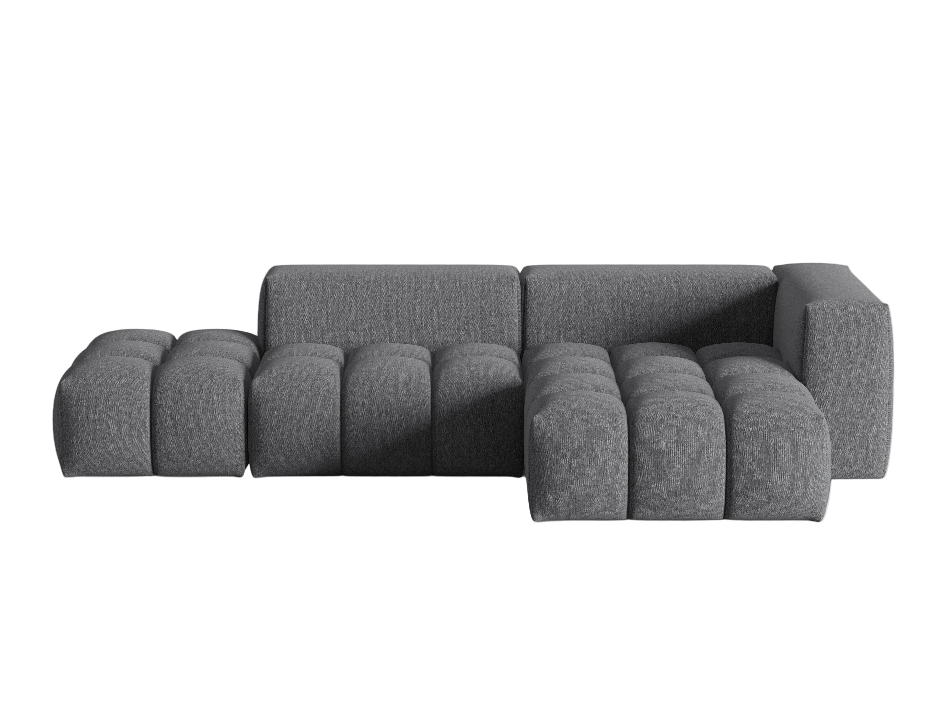 Right-facing open 4-seater corner sofa VERONA gray