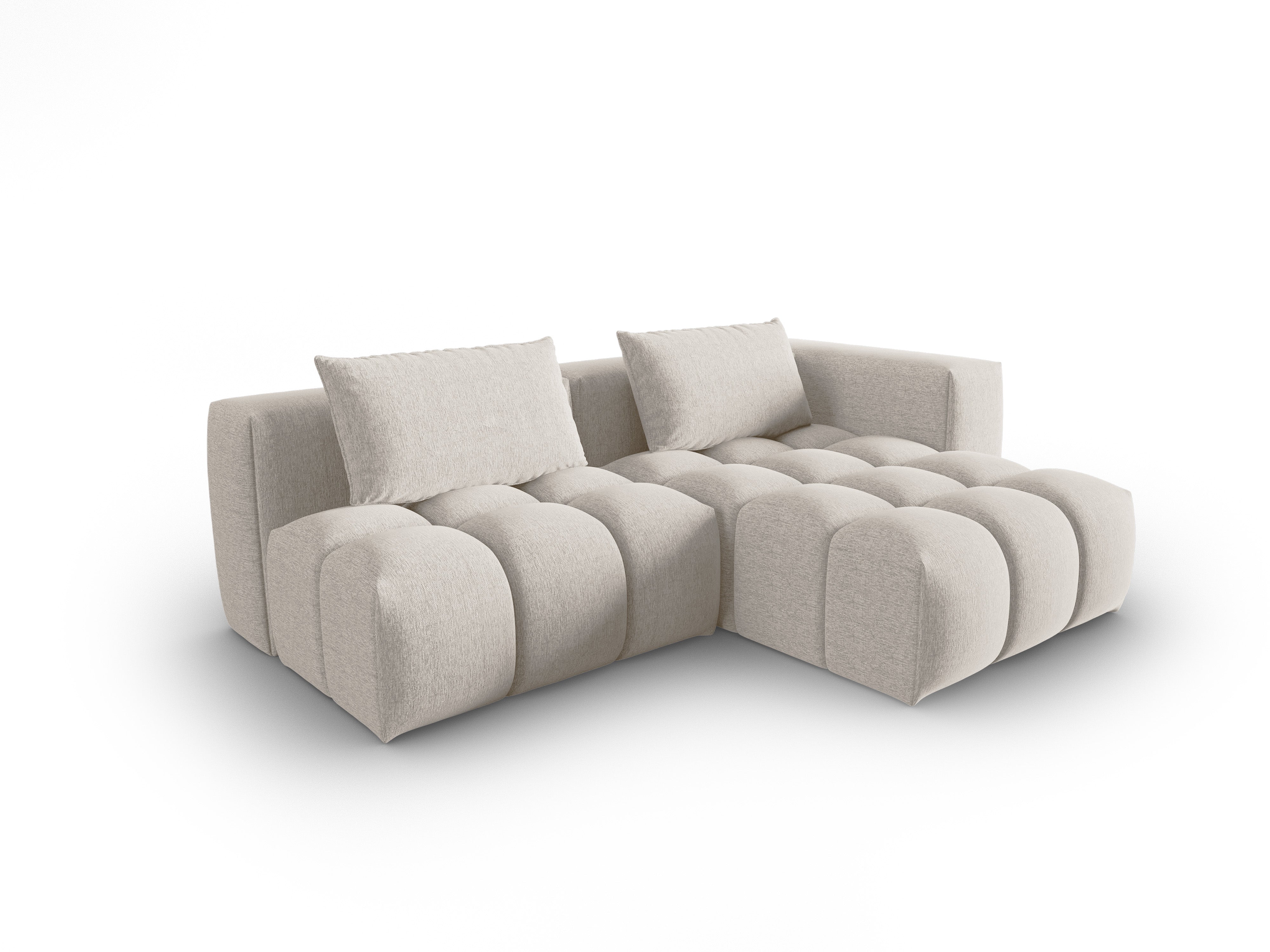 Right-facing open 3-seater corner sofa VERONA beige