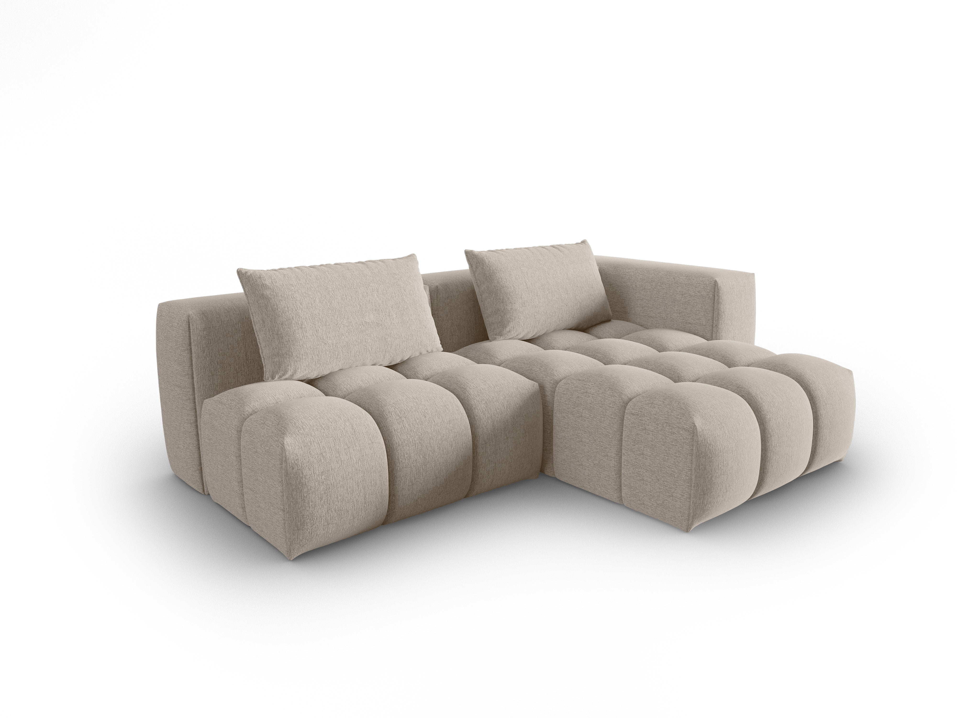 Right-facing open 3-seater corner sofa VERONA sand