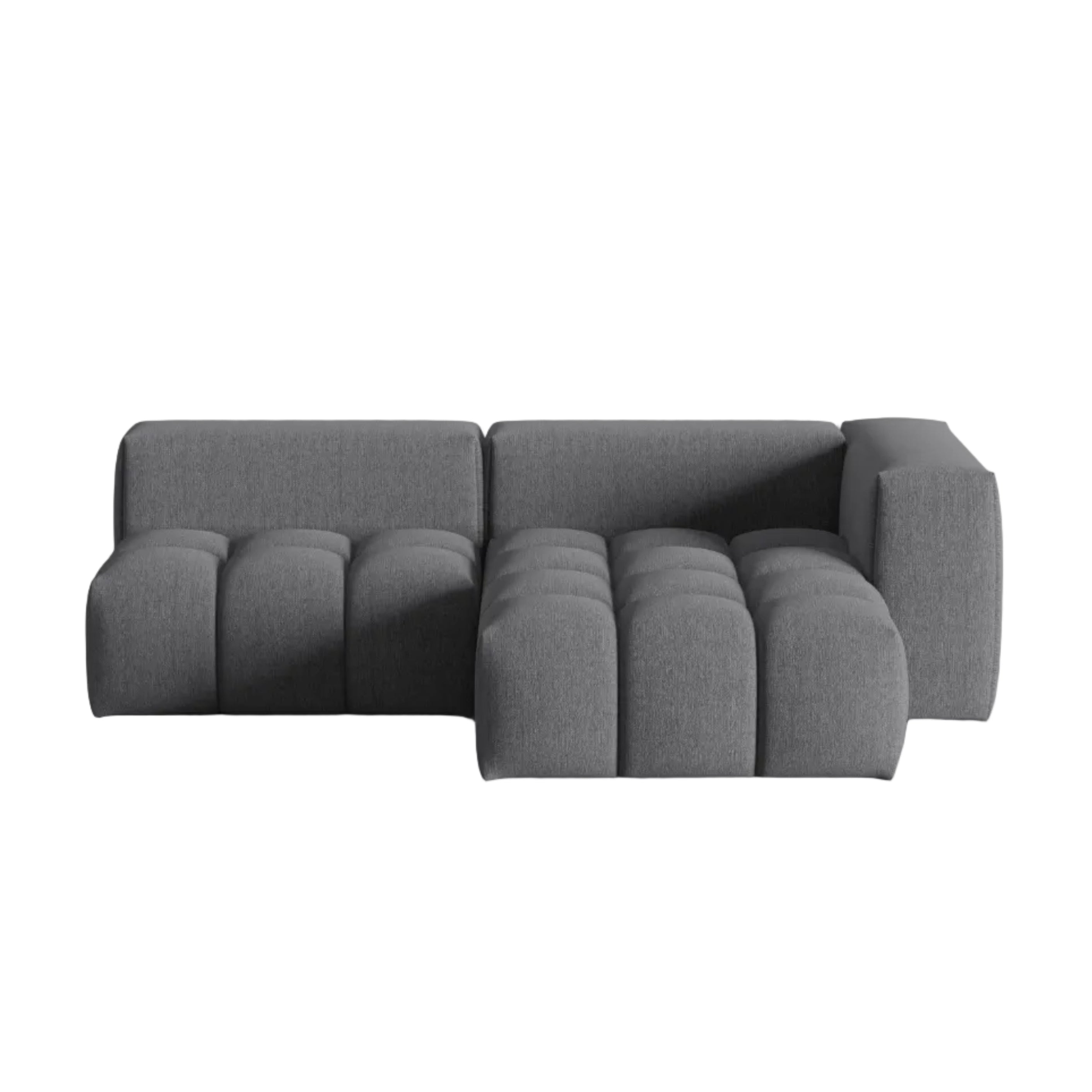 Right-facing open 3-seater corner sofa VERONA gray