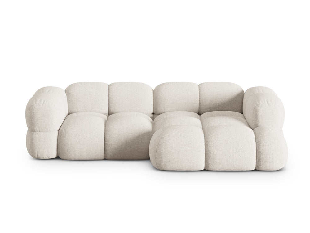Right-facing 3-seater corner sofa LORETTO light beige
