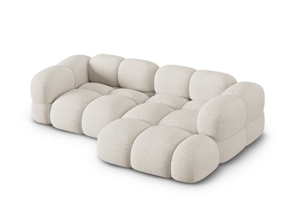 Right-facing 3-seater corner sofa LORETTO light beige