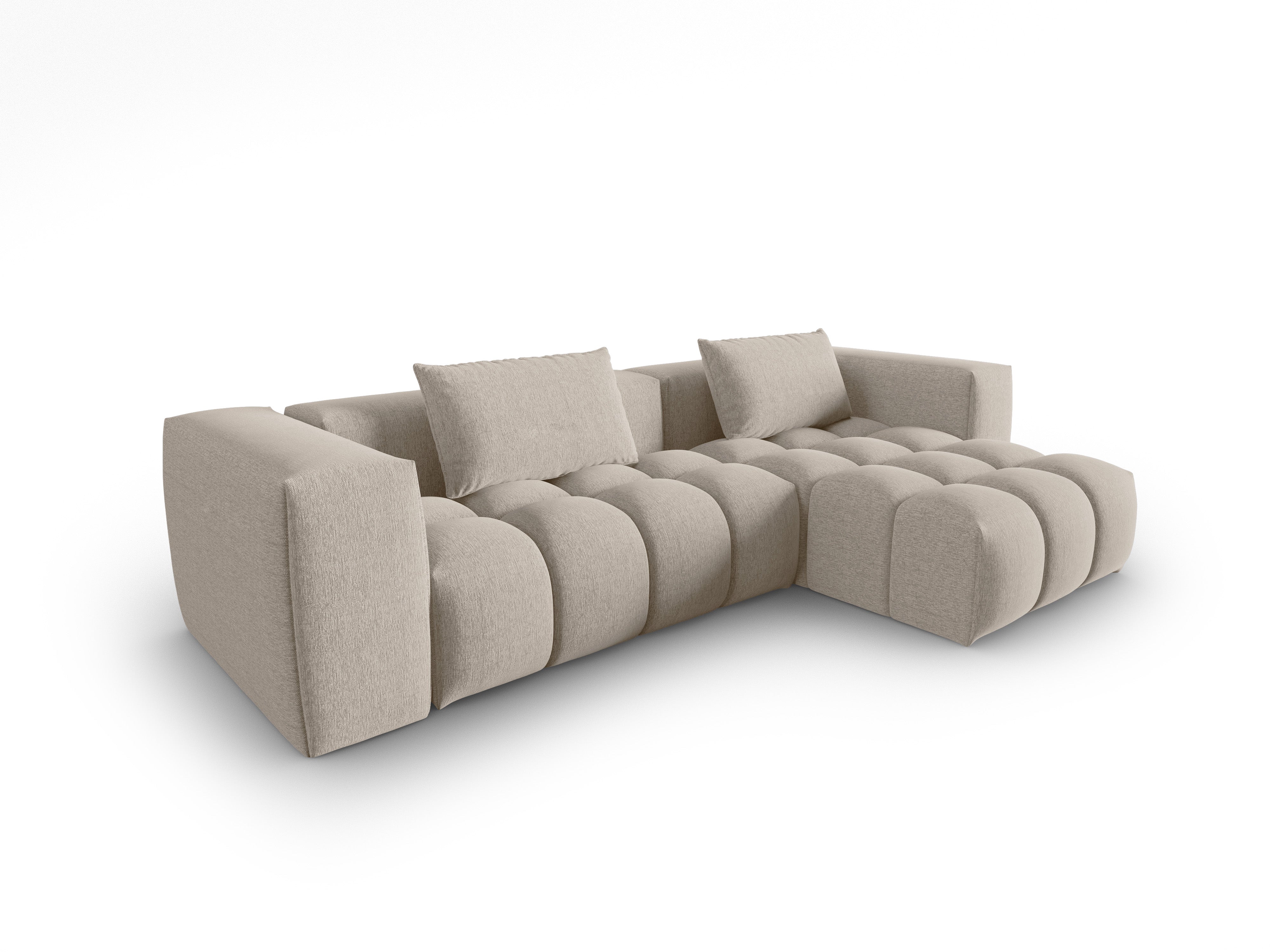 Right-facing 3-seater corner sofa VERONA sand
