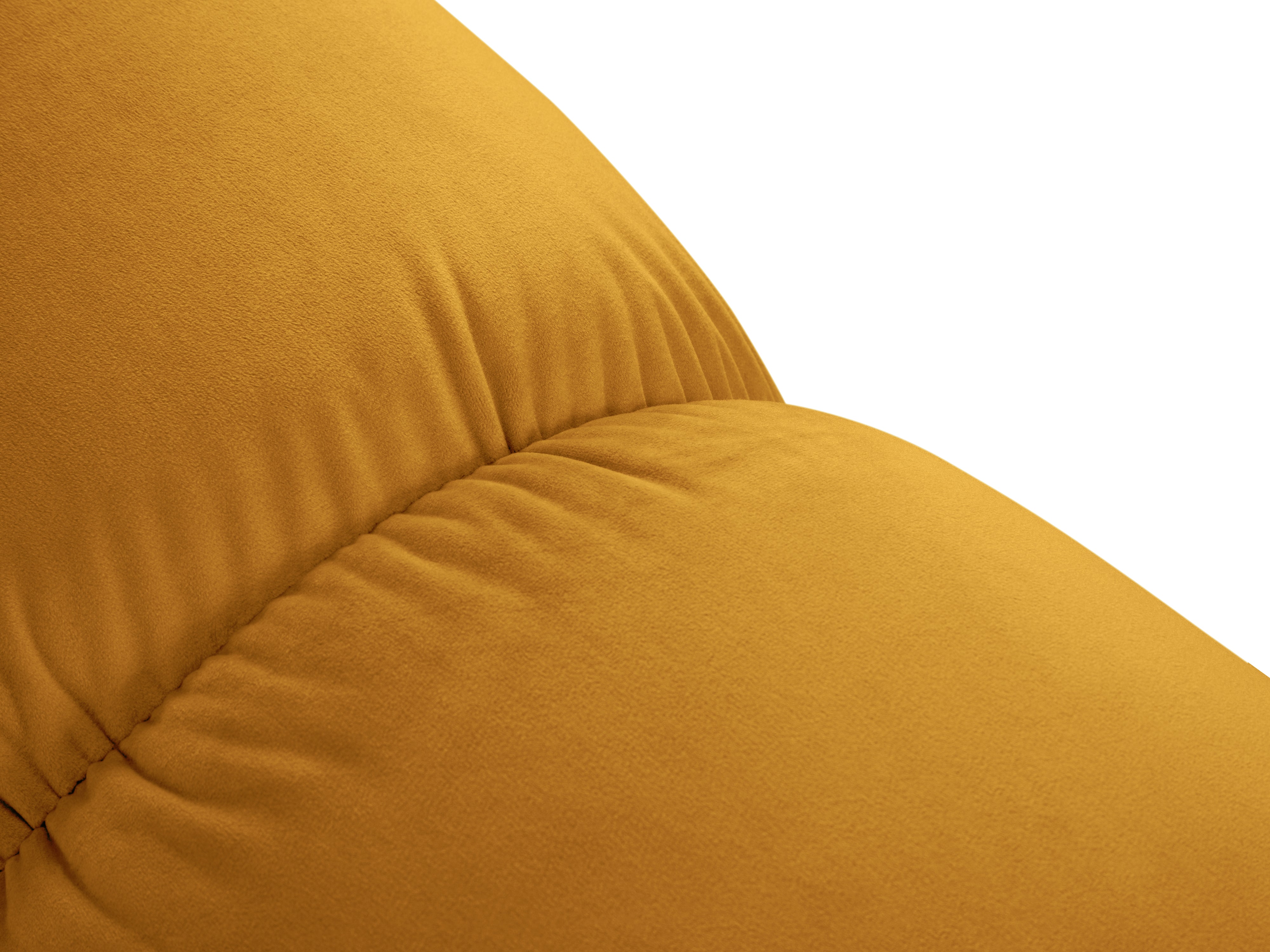 CORTINA Yellow Left-Handed Velvet Panoramic Corner Sofa