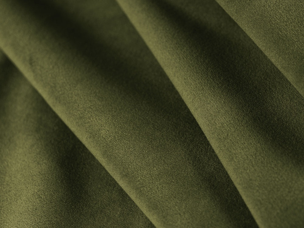 Panoramic Velvet Sofa with Sleeping Function for 5 People TONALE Military Green