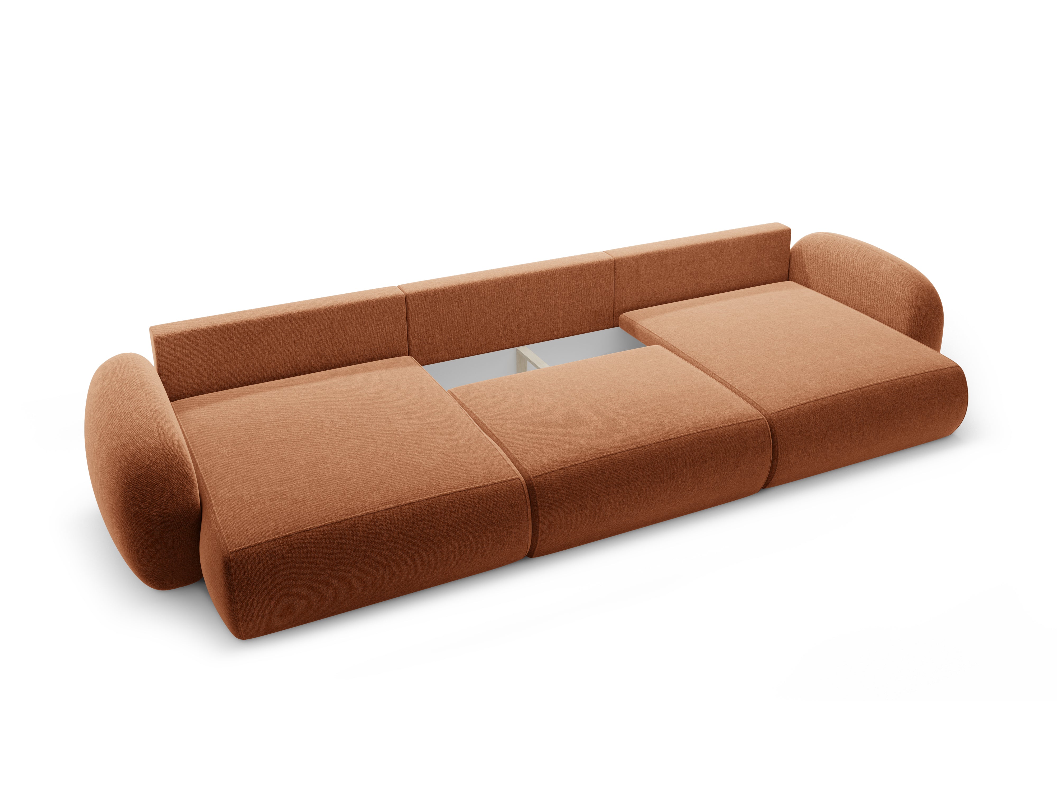 Panoramic Sofa with Sleeping Function for 5 People TONALE Brick