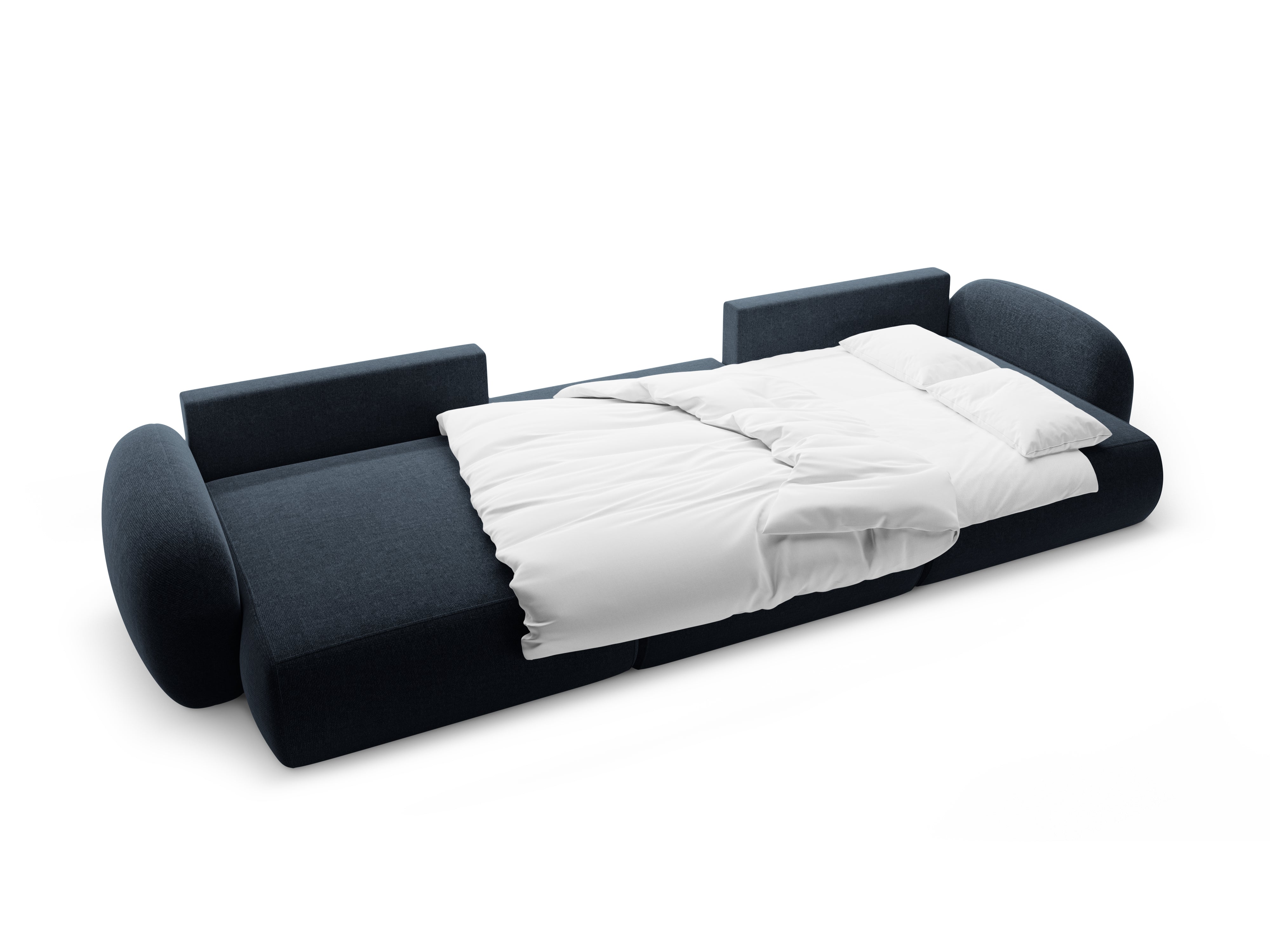 Pohovka panoramatická s funkcí spaní pro 5 osob TONALE granátová