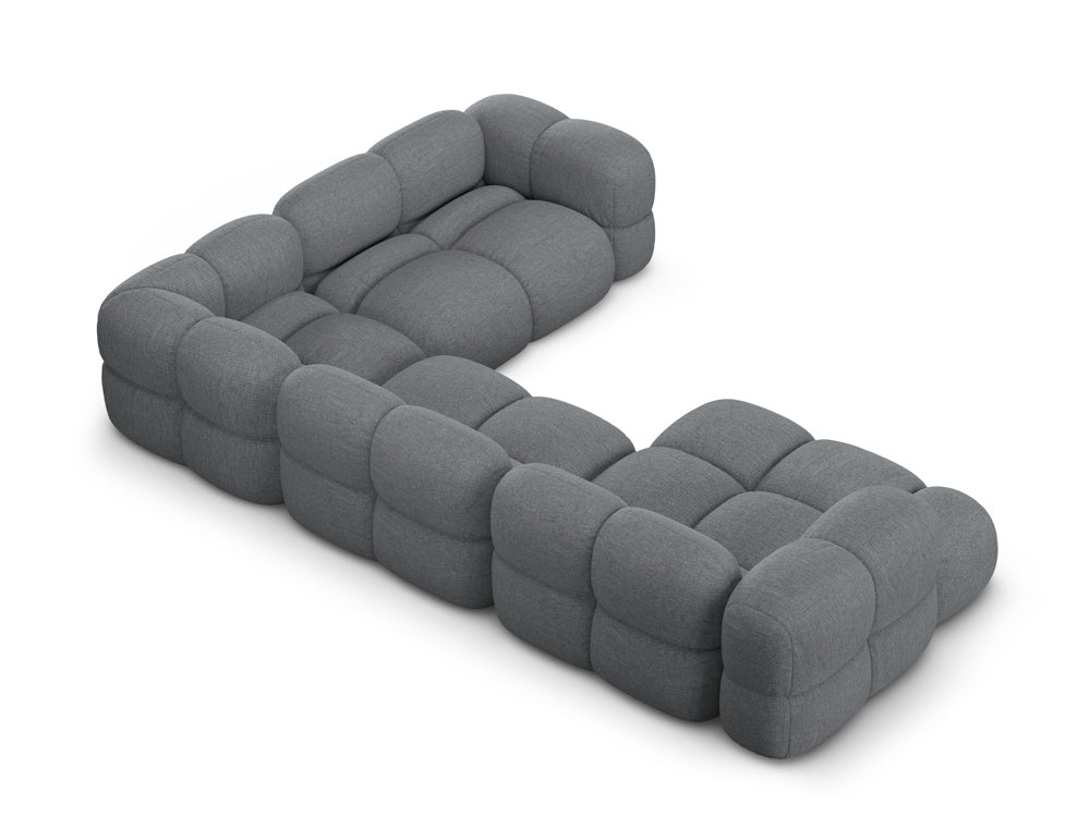 Right-facing U-shaped corner sofa LORETTO gray-blue