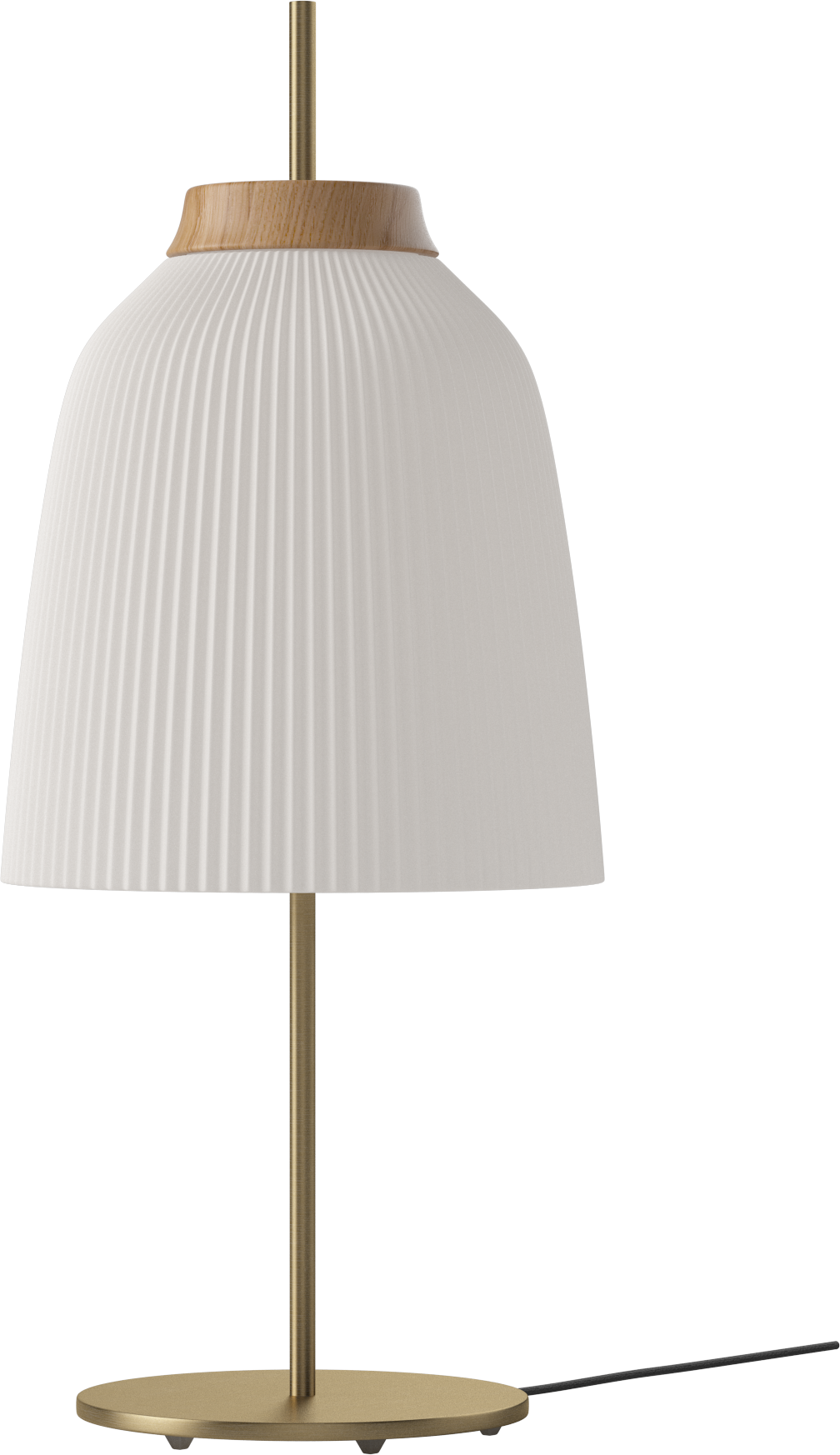 Camp table lamp brass base