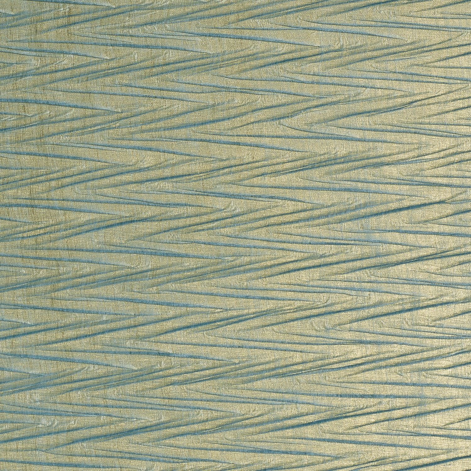 Textile wallpaper with a metallic geometric pattern THÉIA in mint green