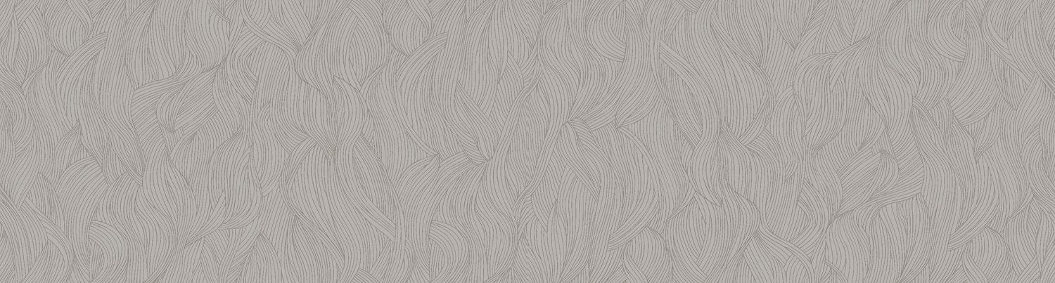 Textile wallpaper with metallic waves ALARIS - FLAX NOIR PLATINE gray-blue