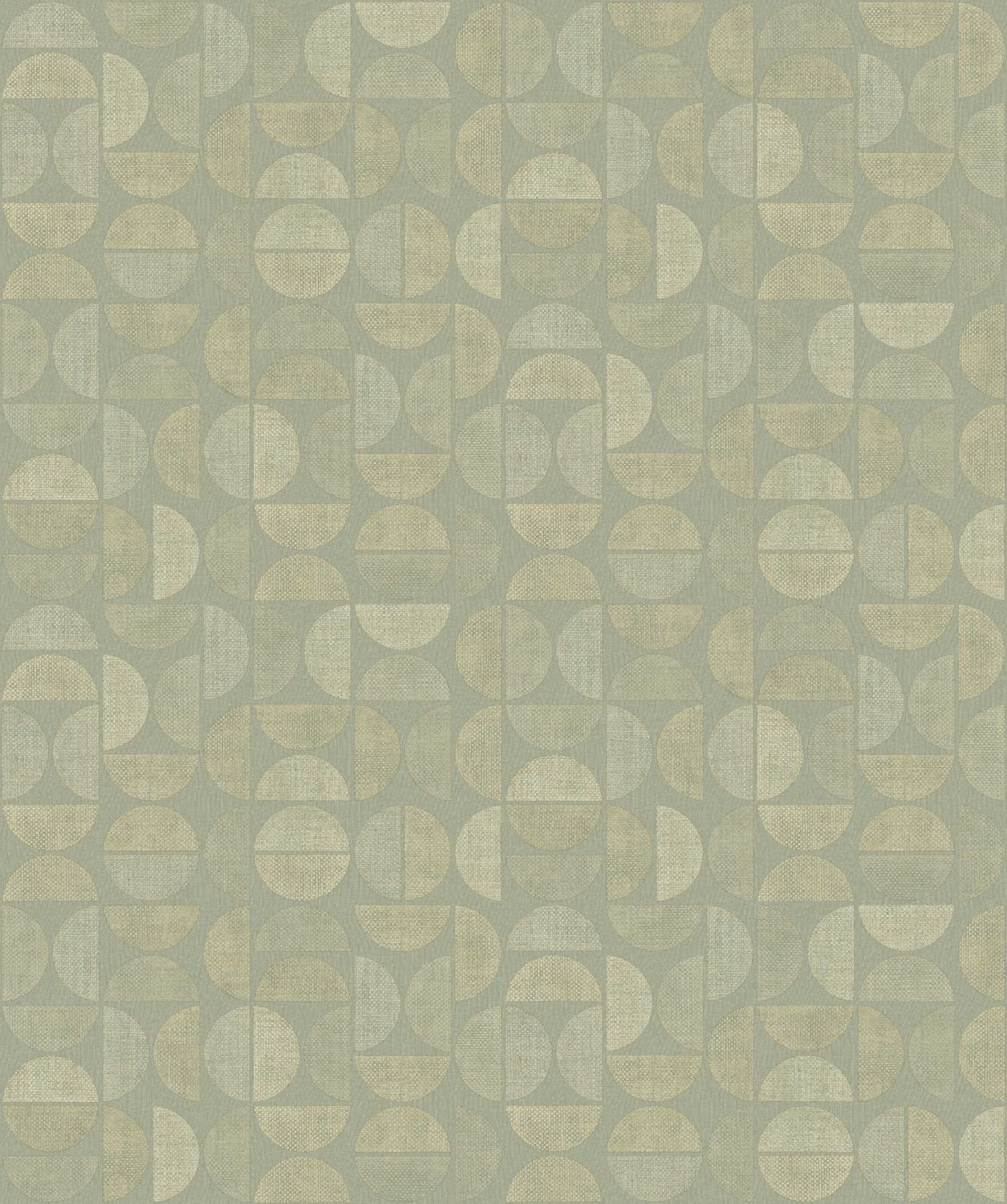 Structural wallpaper imitating raffia with a geometric pattern DUALIS - AMANDE DOUCE almond