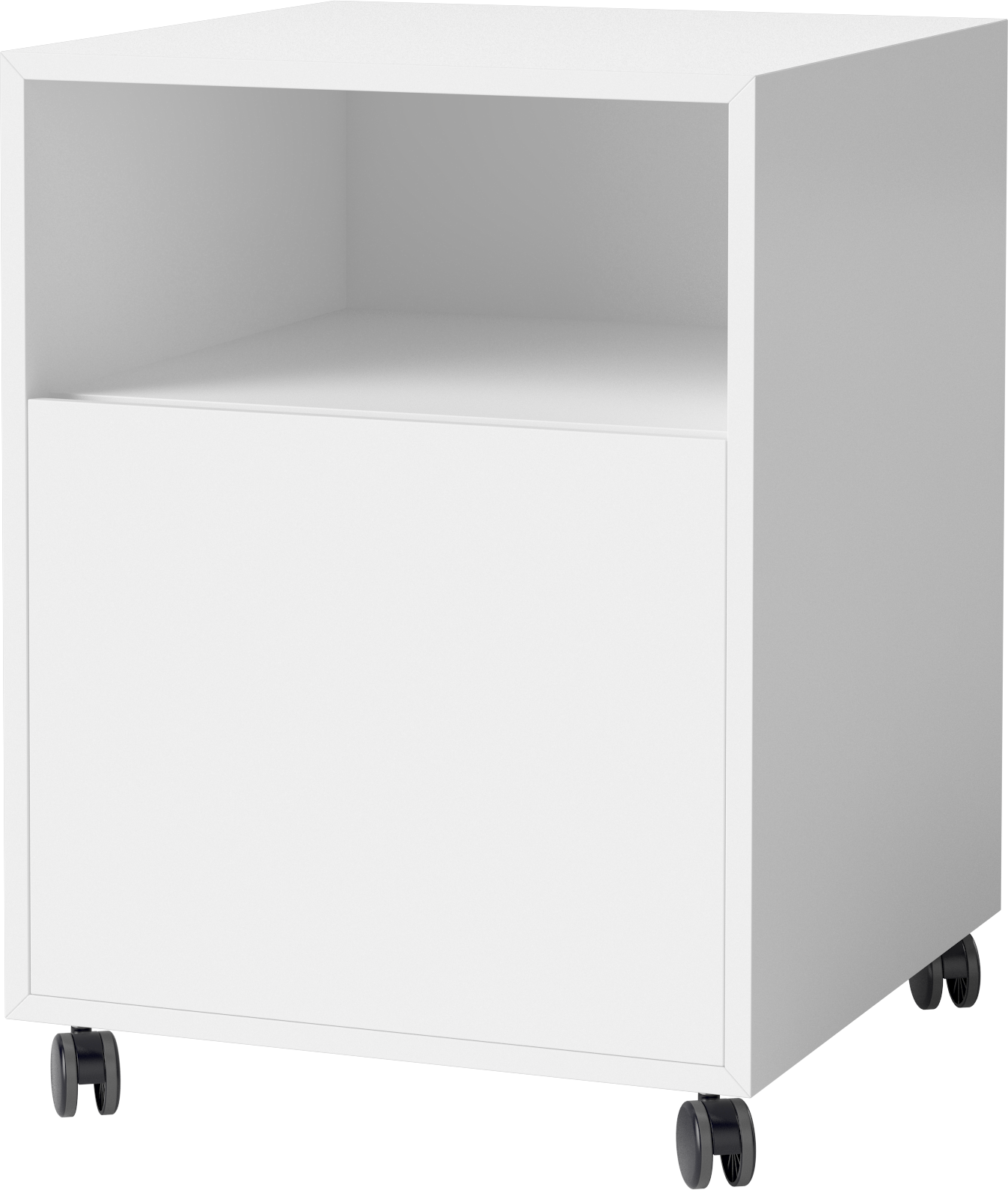 Bílý kontejner na kolečkách CASE