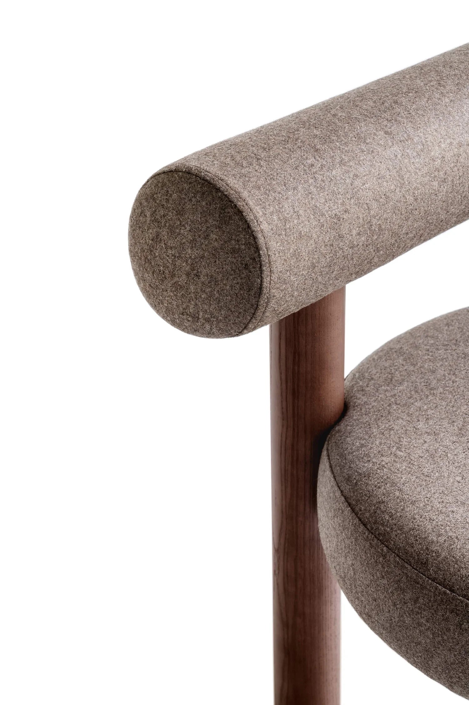 Barová židle GROPIUS CS2 čalouněná s dřevěnou základnou