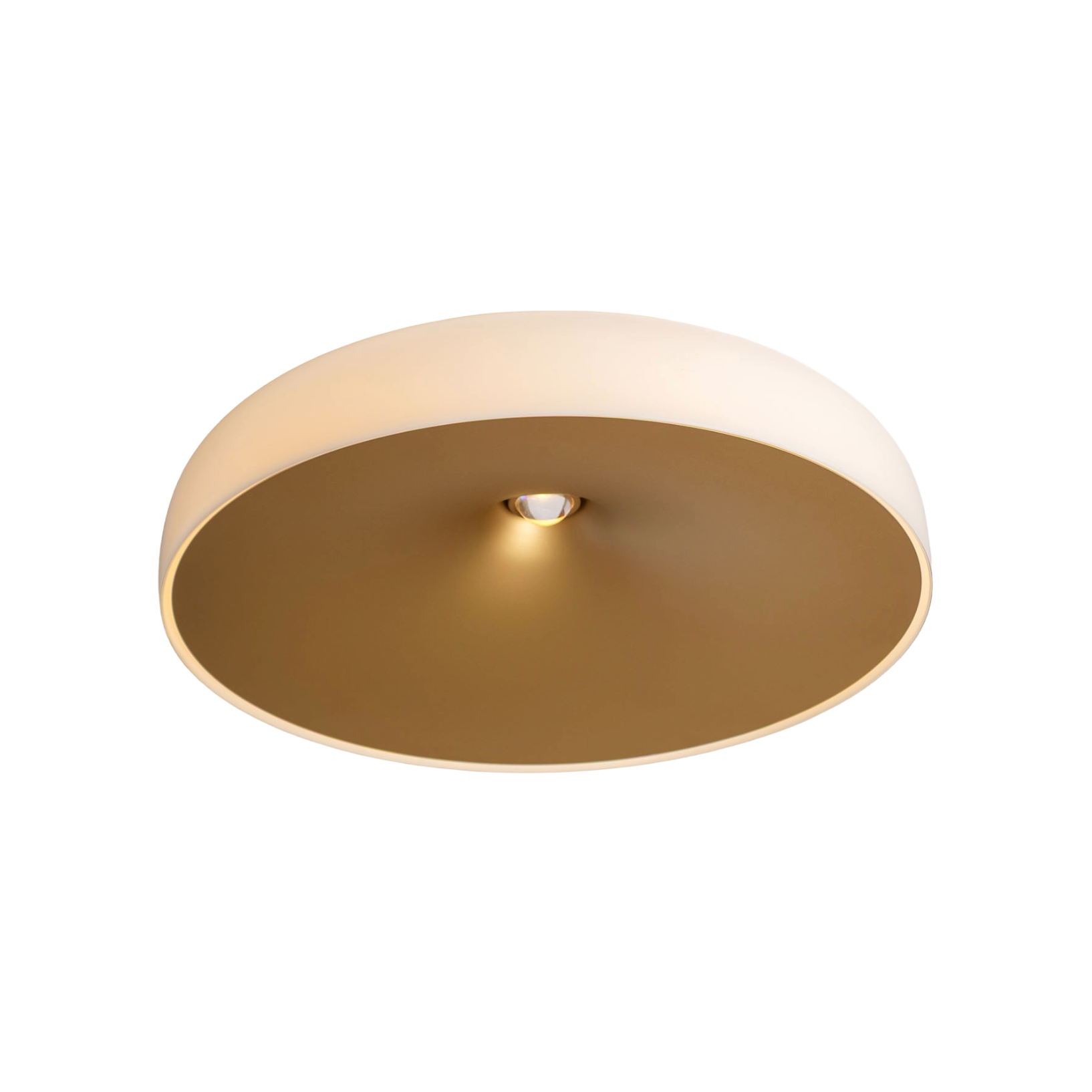 Stropní lampa CHET-B perlově zlatá s bílou.