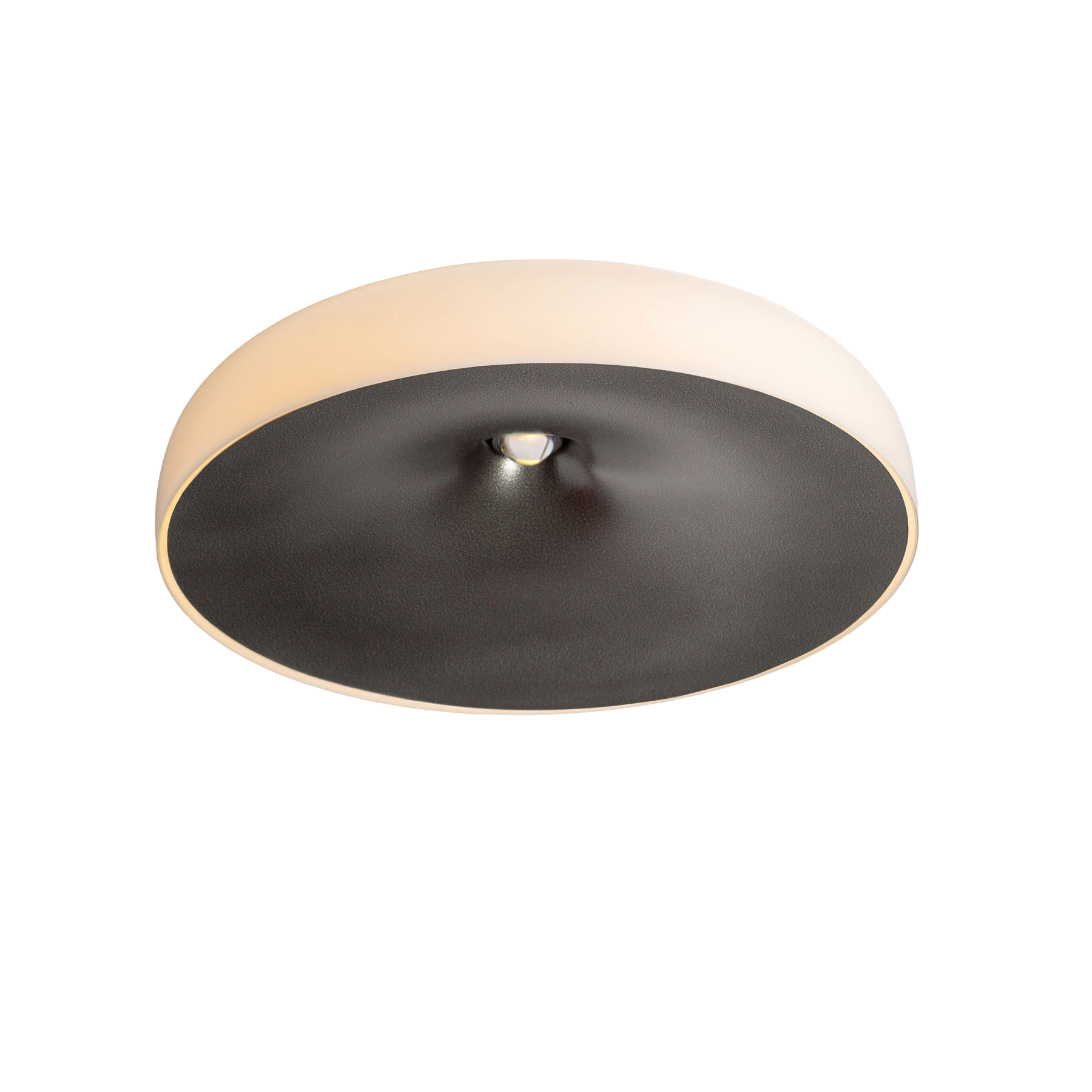 Stropní lampa CHET-B, kovaná šedá s bílou.