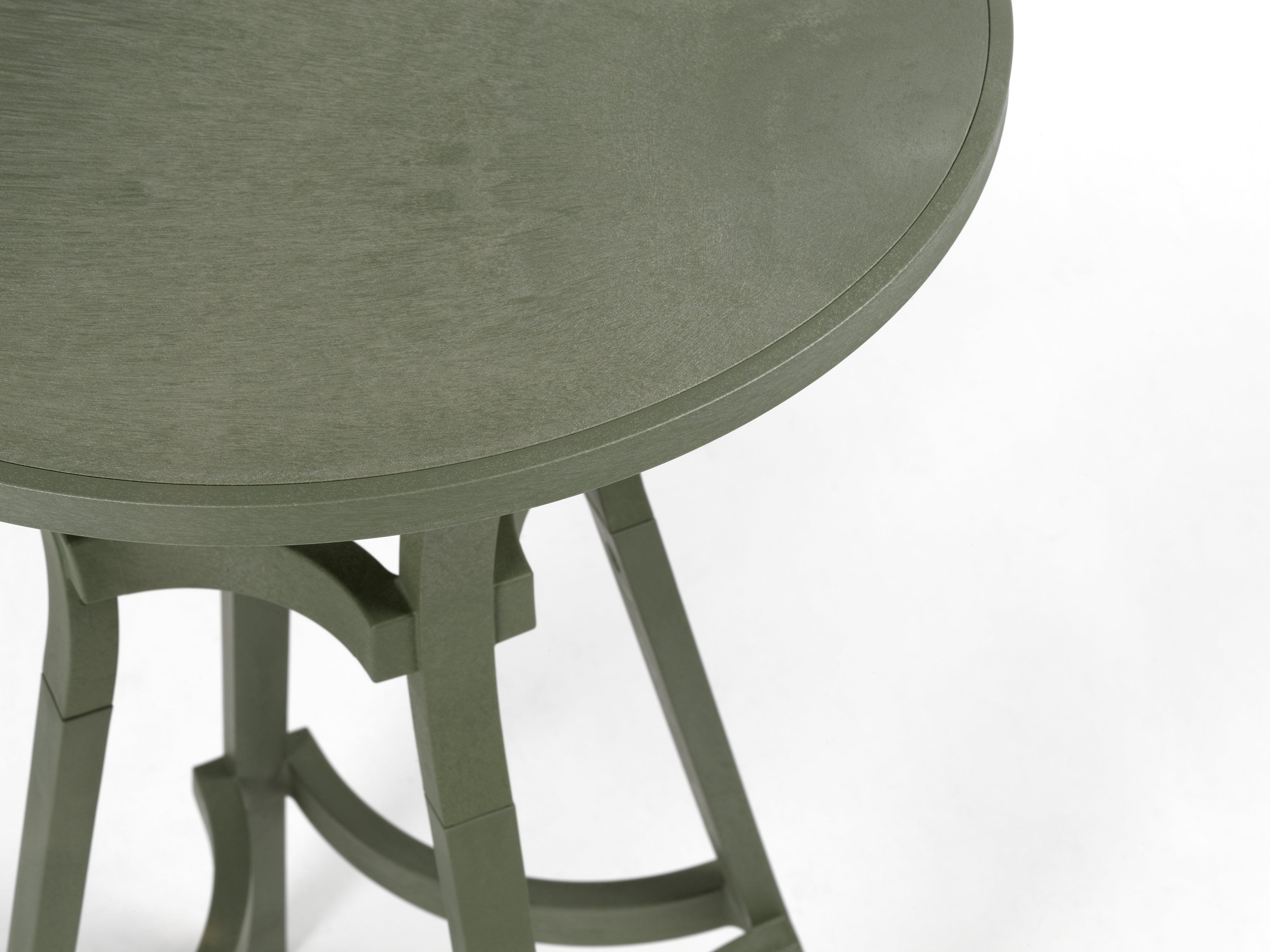 Zelený kulatý venkovní stolek COMBO [Antonina] [Amelia spr]