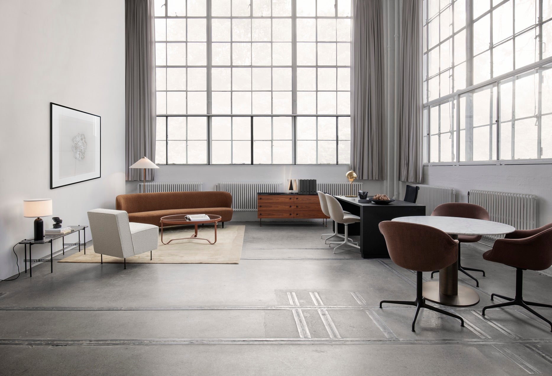 GRAVITY Table Lamp White Marble