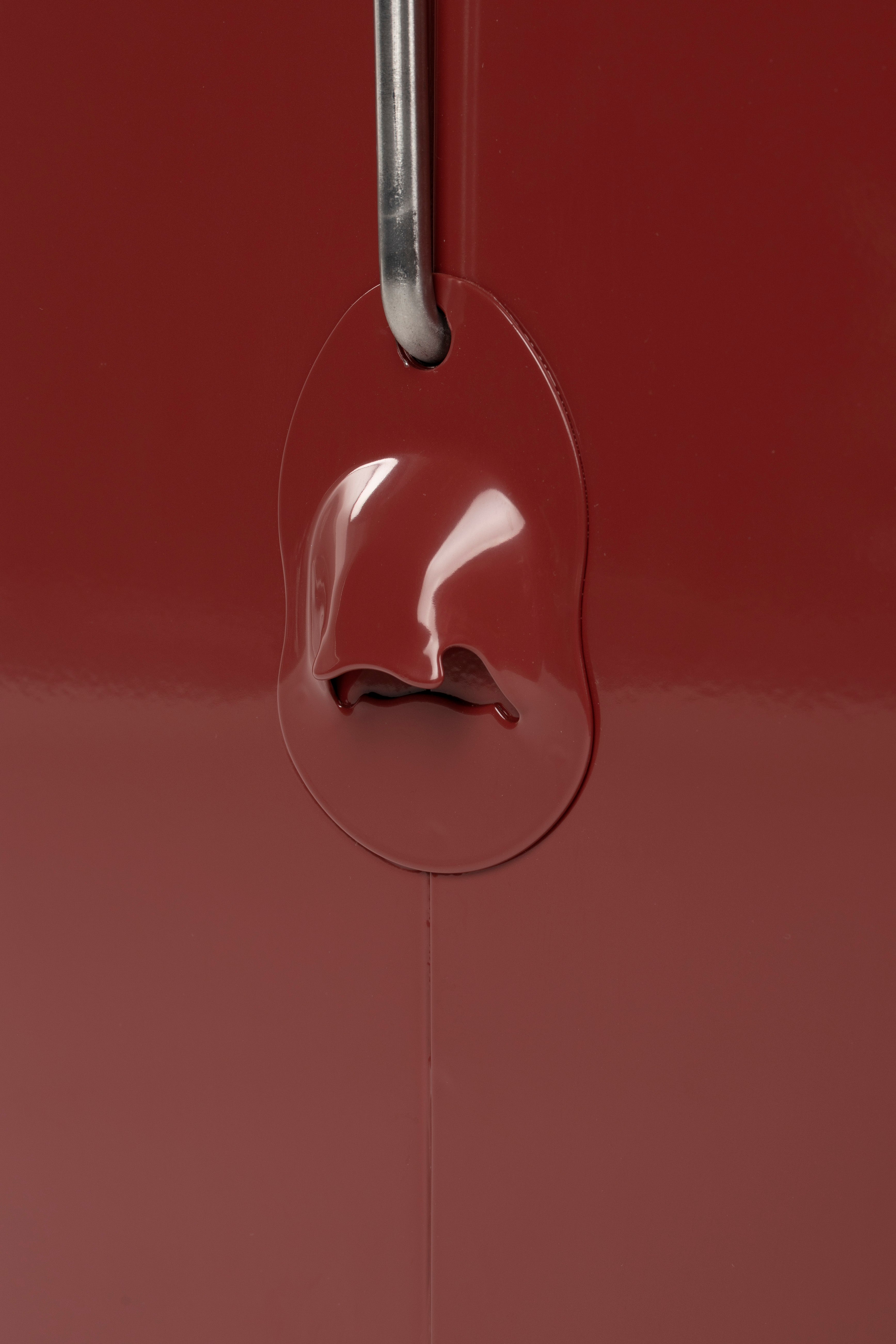 Přenosná lednička BE WINE burgundová s oranžovou a šedou